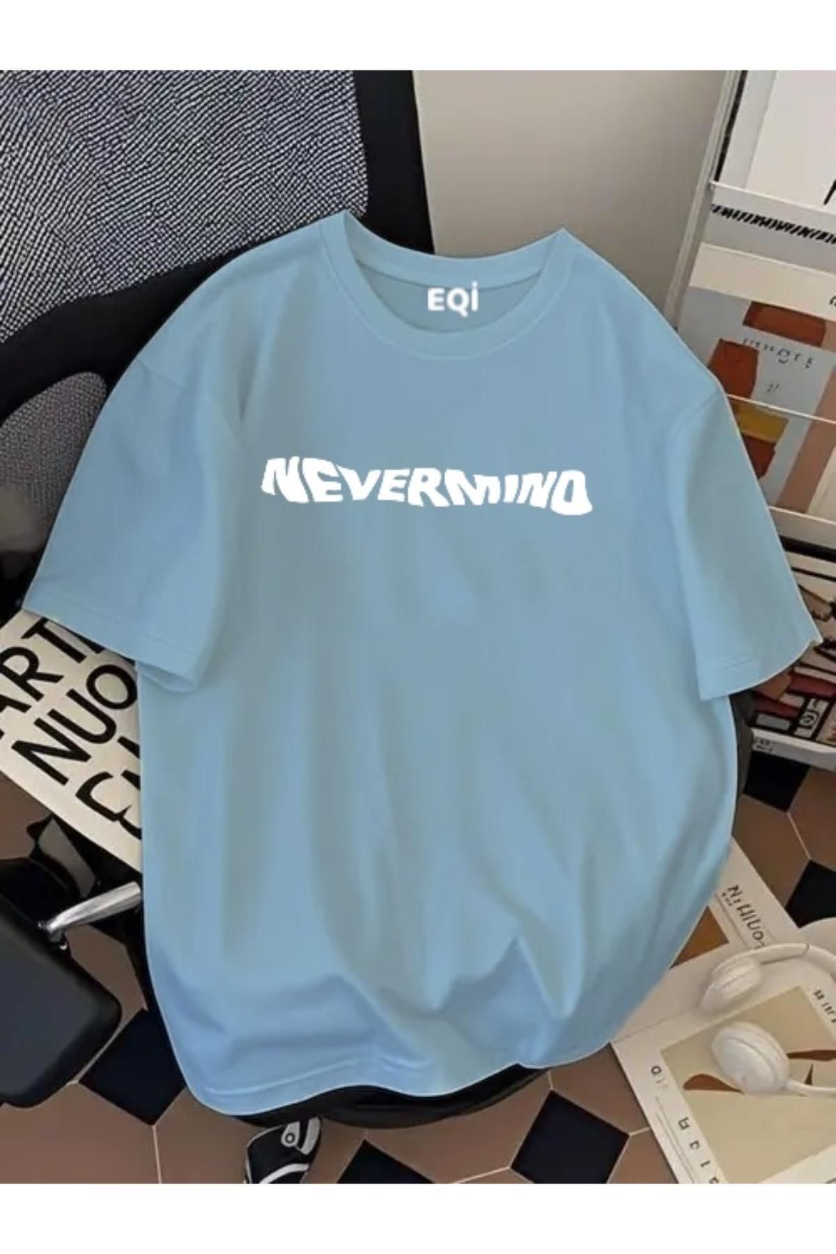 EQİ Nevermind Baskılı Oversize T-Shirt
