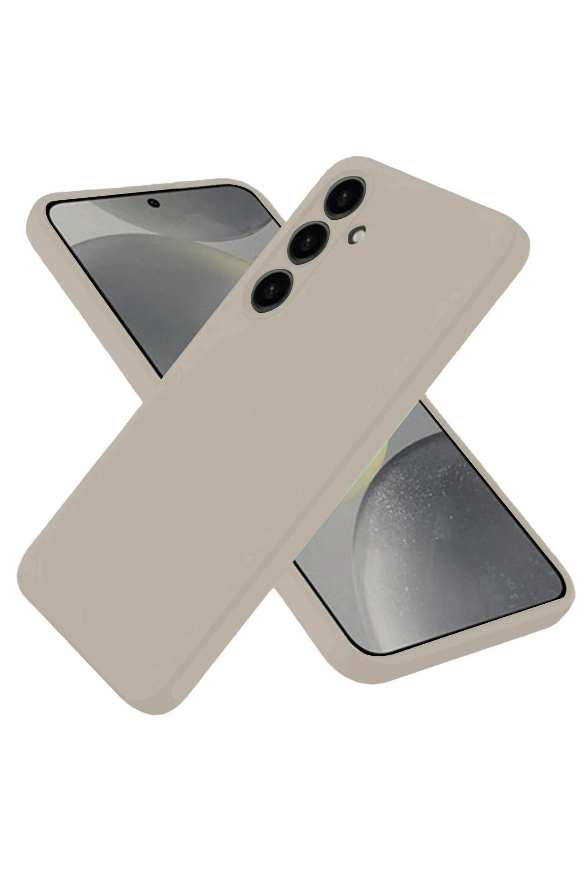 NewFace Samsung Galaxy S25 Kılıf Nano içi Kadife Silikon - Pudra FERRG
