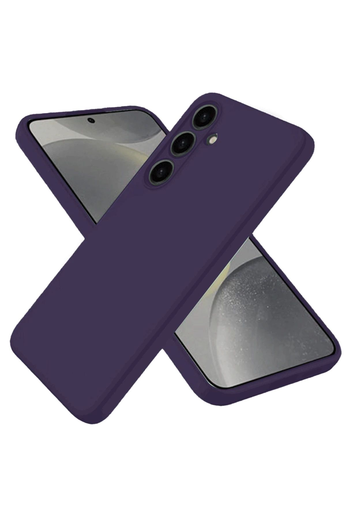 NewFace Samsung Galaxy S25 Kılıf Nano içi Kadife Silikon - Mor FERRG