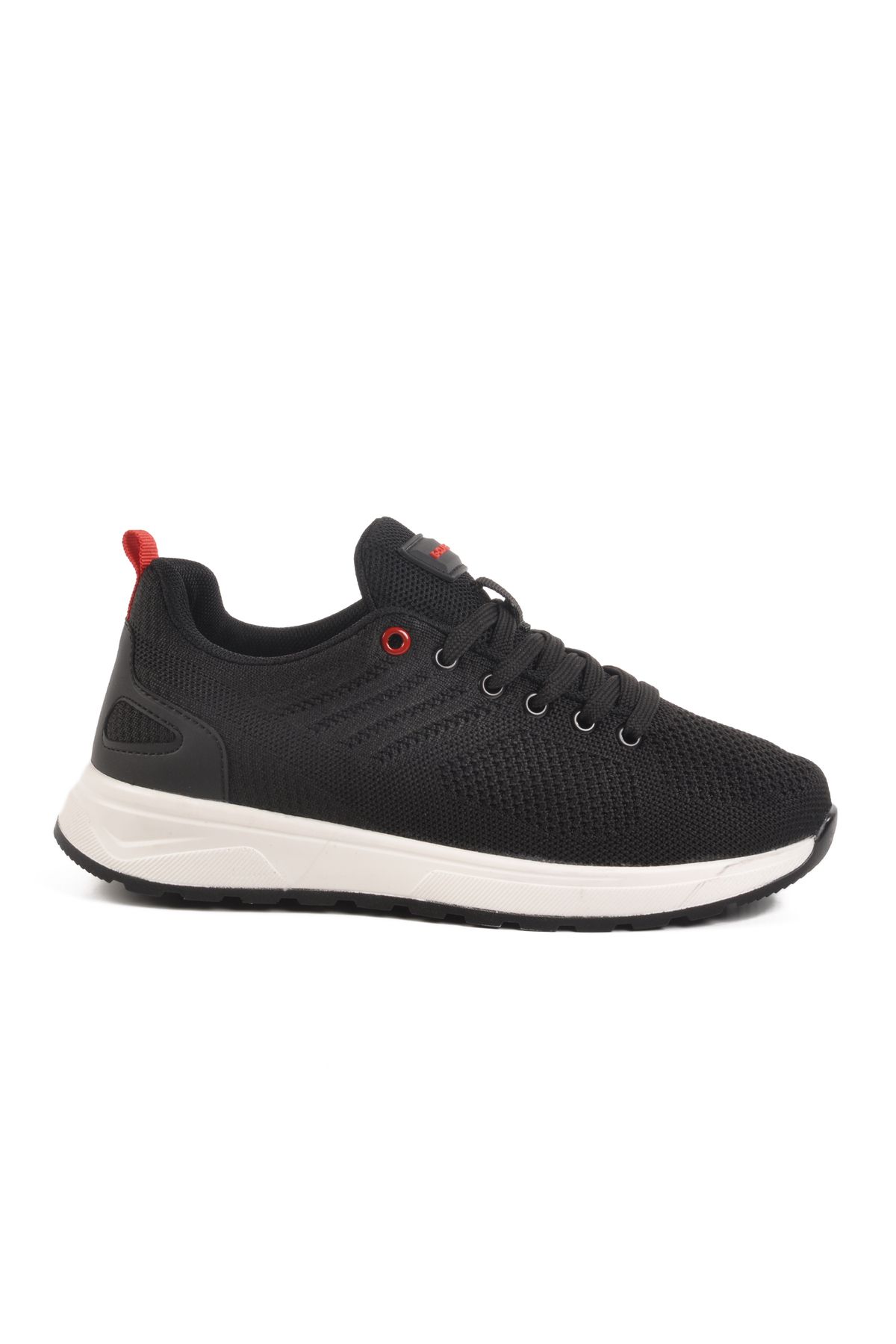 AYAKMOD Siyah Kırmızı Fileli Hafif Unisex Spor Ayakkabı 2303 G