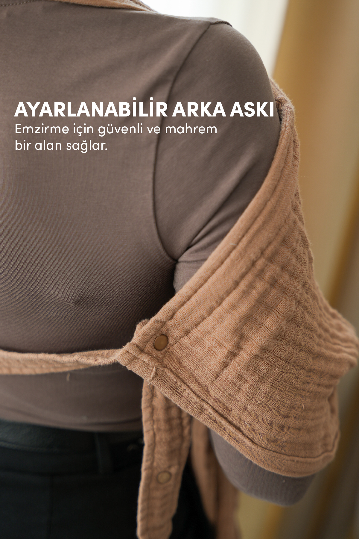 Minuche %100 Pamuk 4 Katlı Müslin Emzirme Örtüsü - Opak Bebek Emzirme Önlüğü - Nefes Alınabilir Yaka fotoğrafı 4 (önizleme)