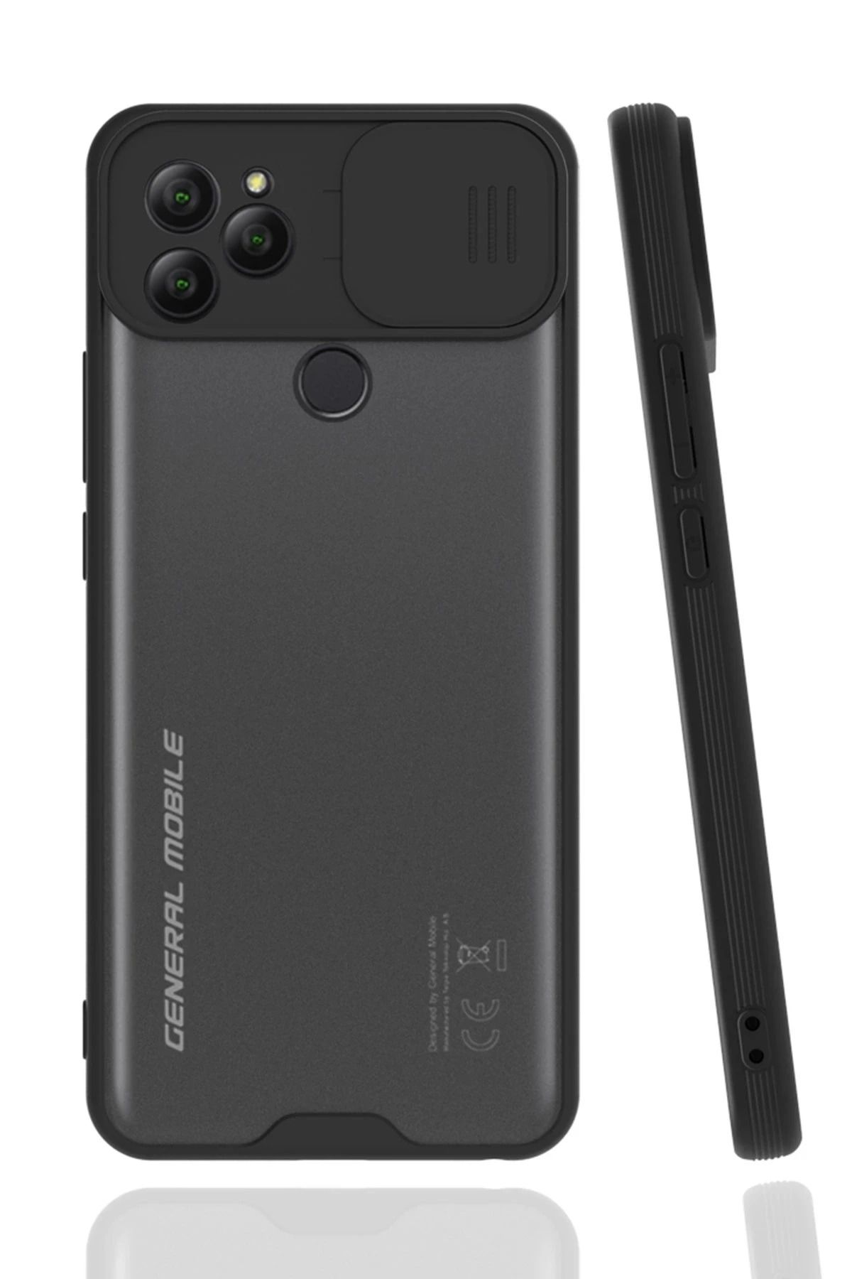 NewFace General Mobile GM 22 Kılıf Platin Kamera Koruma Silikon - Siyah FERRG