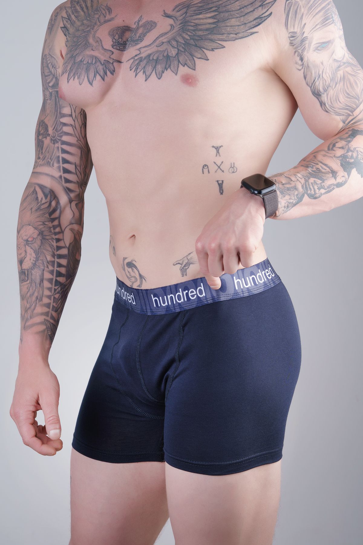 Hundred Erkek 3'lü Premium Pamuklu Boxer