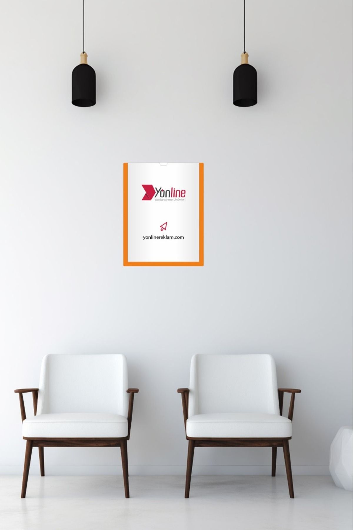 Yönline-5 Pcs A4 Orange Document Certificate Frame Self Adhesive Easy Replace Foil 5