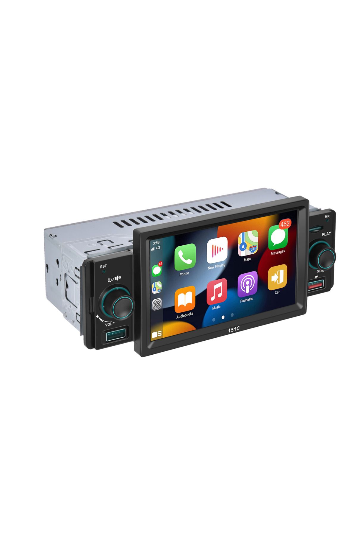 ECARTECH-MP5 Player Auto 1DIN Universal, CarPlay and Android Auto, 5 Inch screen - ECARTECH 7
