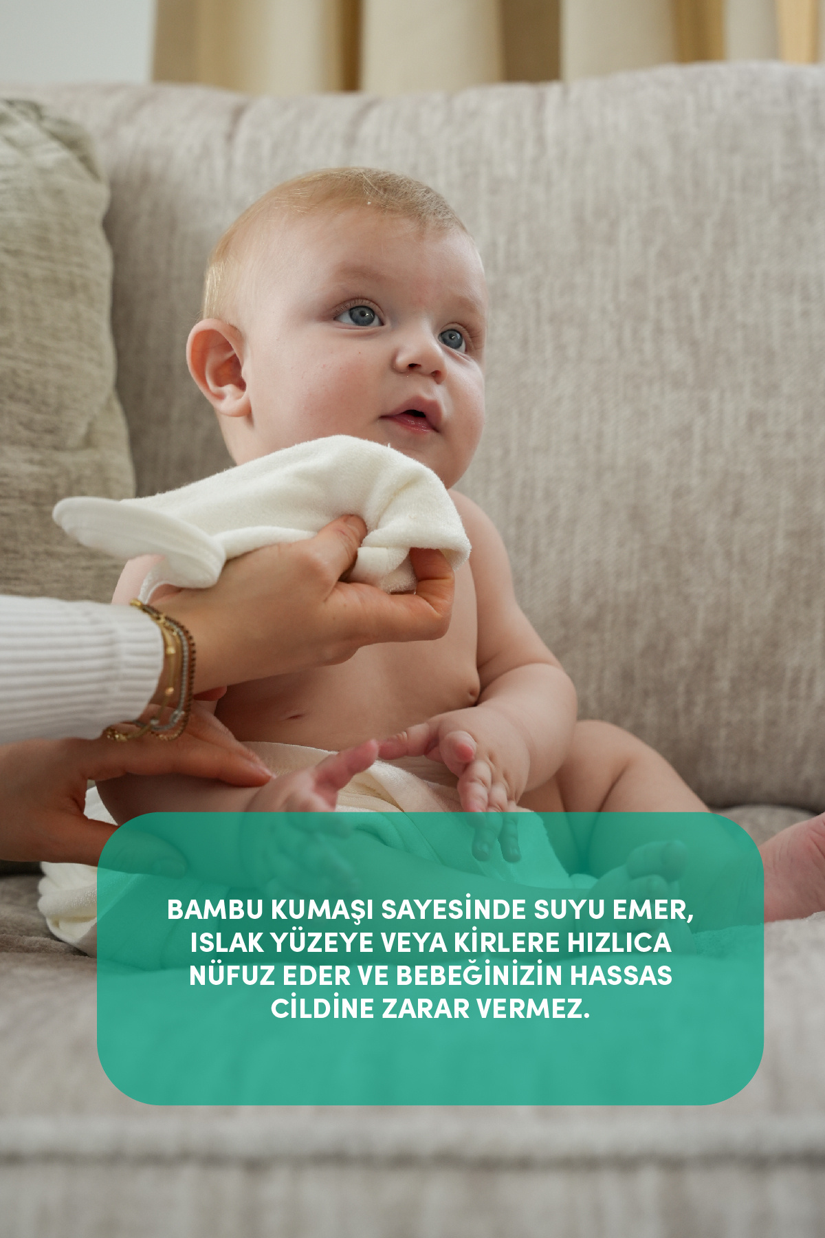Minuche Bambu Bebek Havlusu 6'lı - Ultra Yumuşak ve Emici Bebek Banyo Yüz Havlusu - Hassas Ciltler fotoğrafı 6 (önizleme)