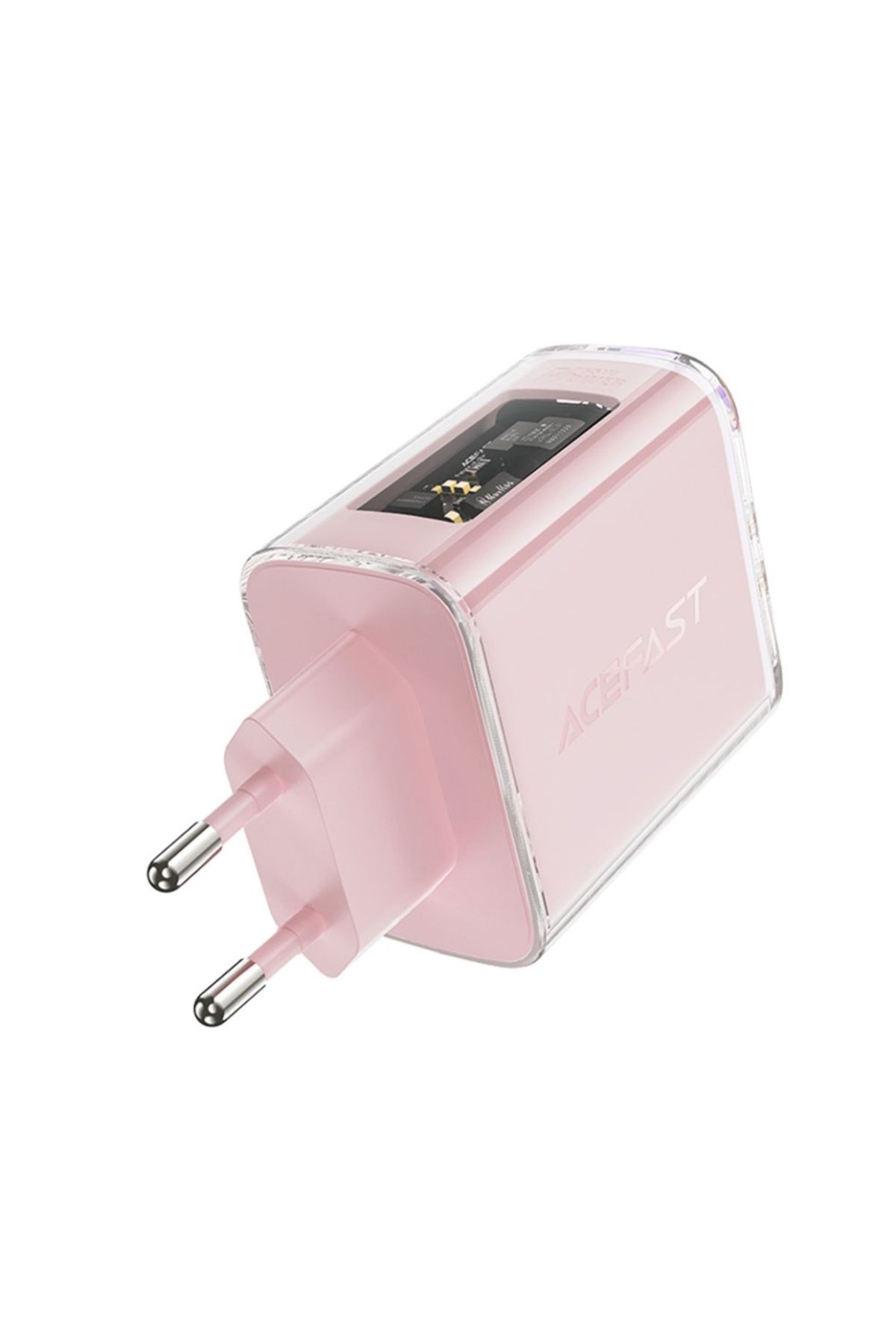 Acefast-Încărcător de perete, încărcare rapidă, AcesFast, 2x Tip-C, USB, GaN, încărcare rapidă PD65W, A45, roz 3