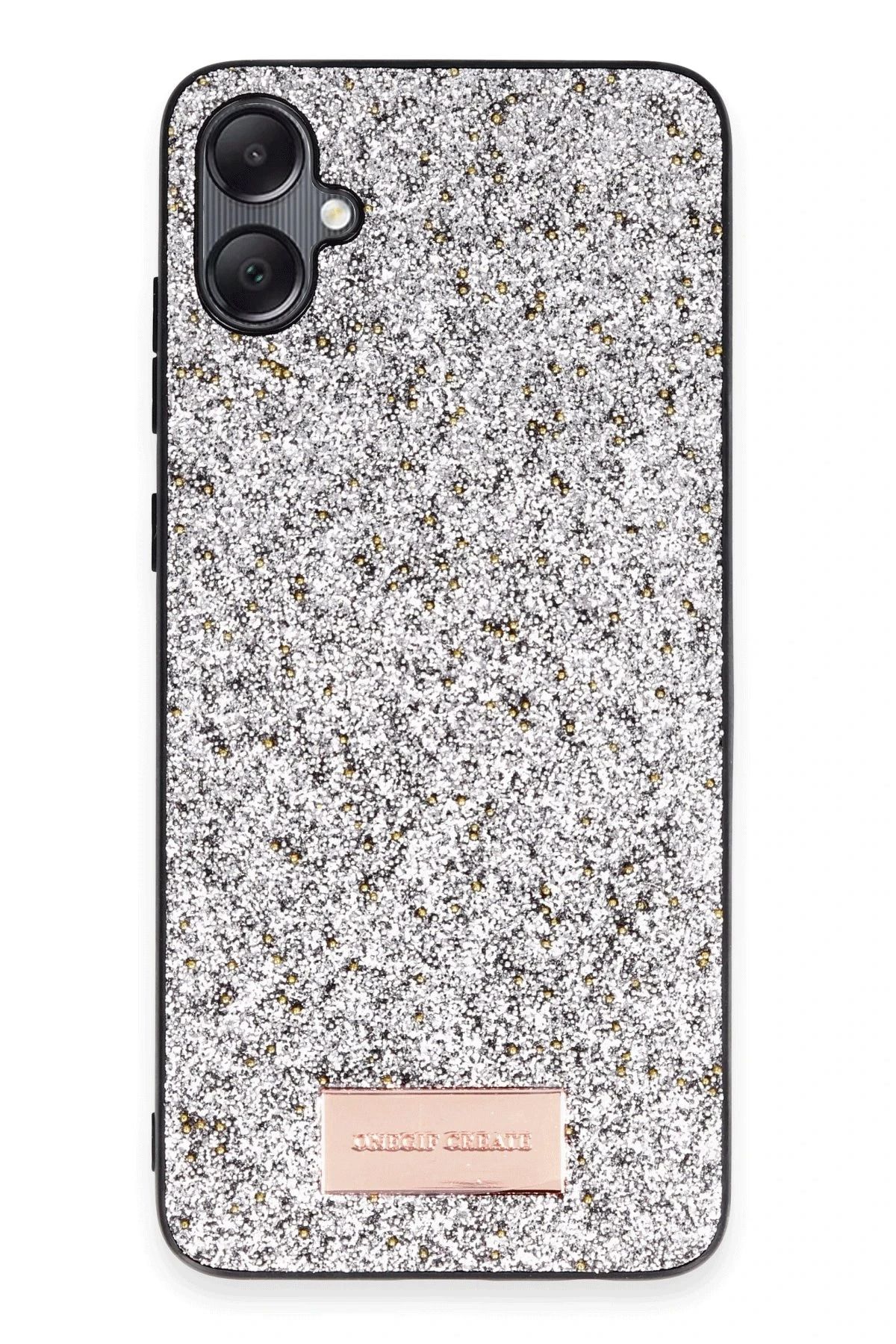 ONEGIF Samsung Galaxy A05 Bright Simli Kapak - Gümüş FERRG