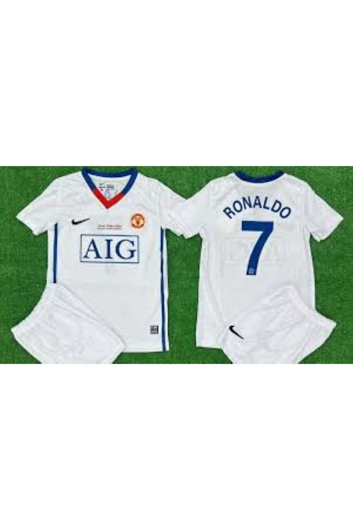 Atlas Global KOPYA - MANCHESTER UNİTED 2008 RONALDO BEYAZ ÇOCUK FORMA 2 Lİ SET. FORMA+ŞORT