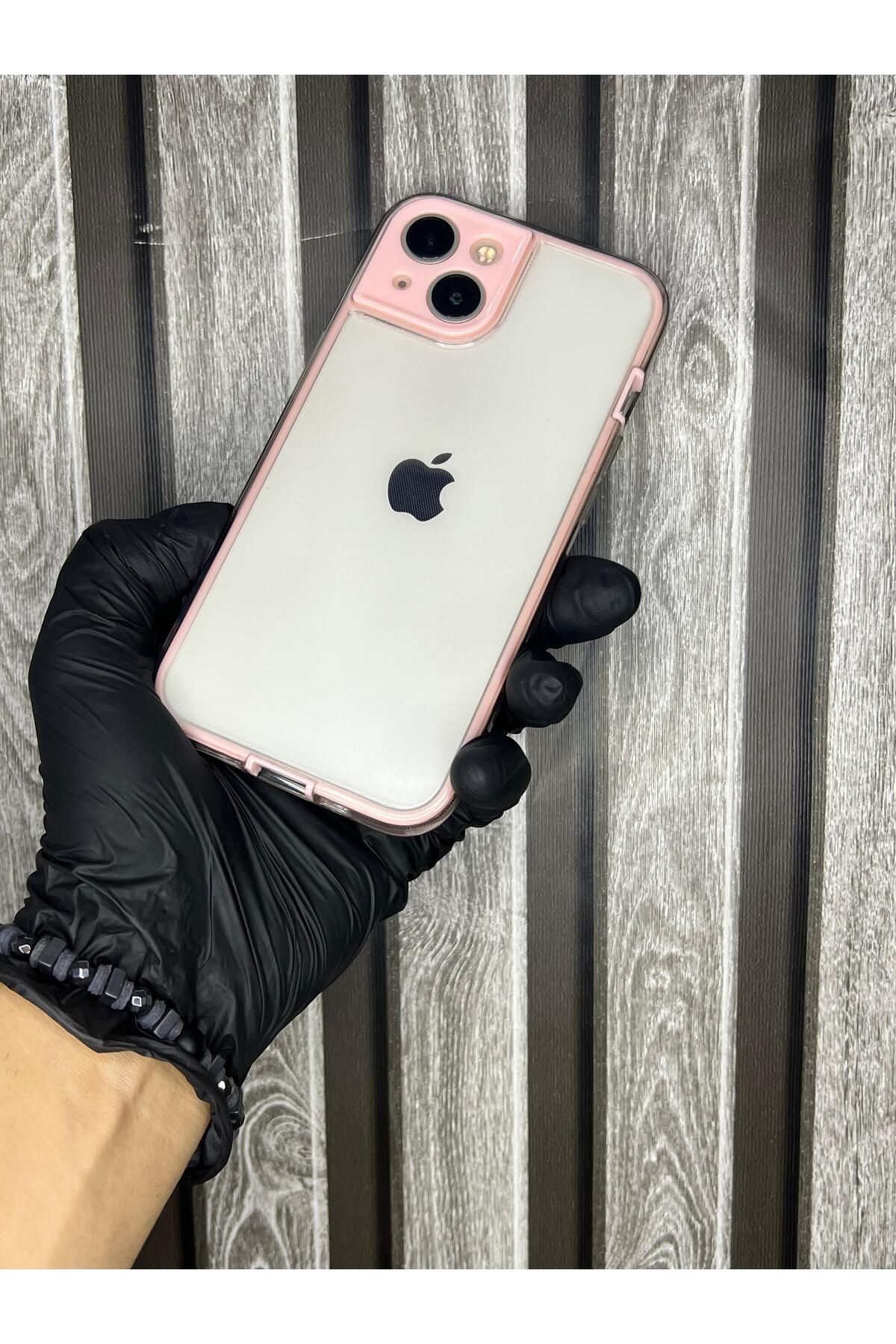 Store Apple İphone 13 Uyumlu Modeline Şık Sade Toz Pembe Kılıf