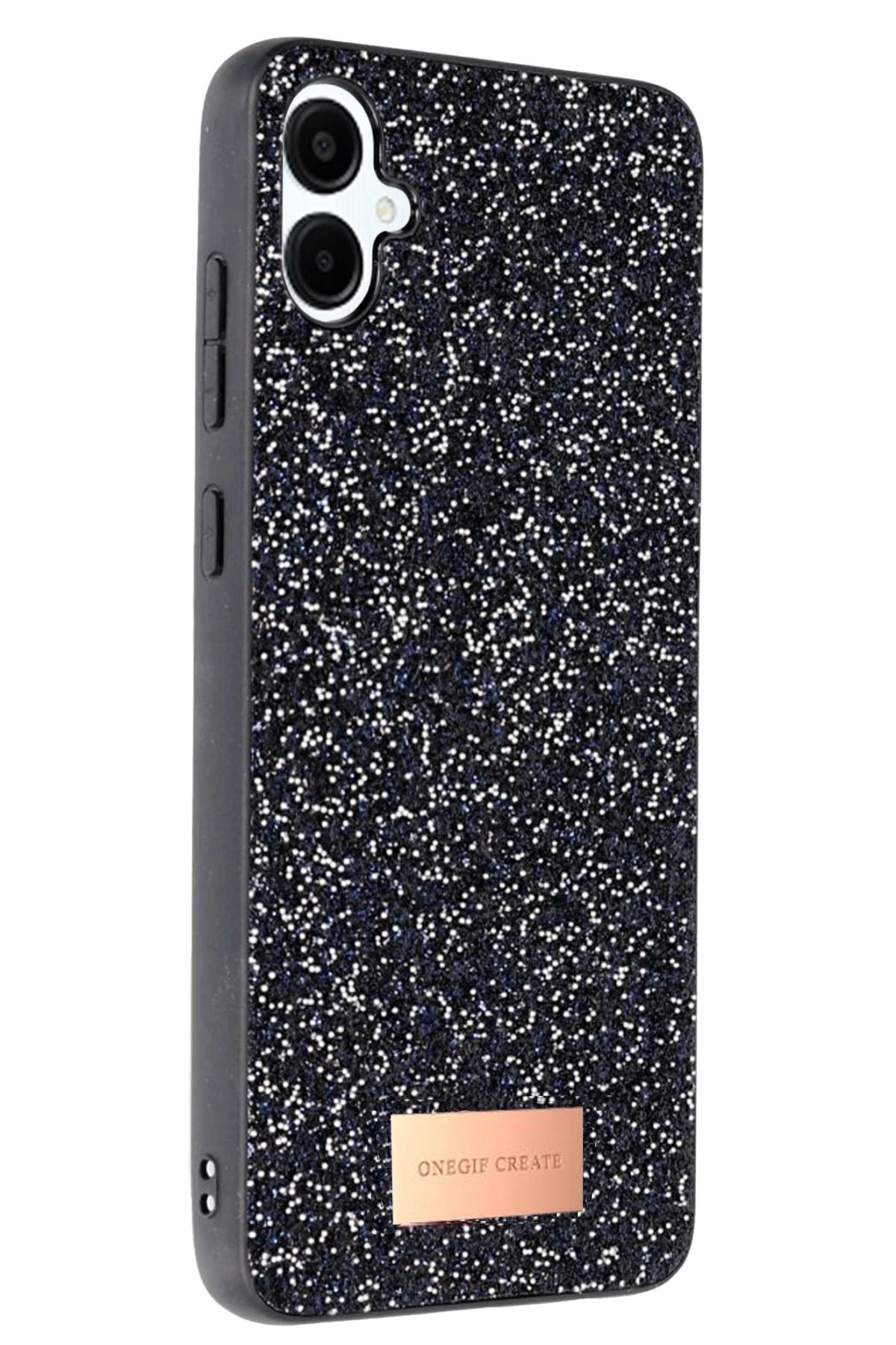 ONEGIF Samsung Galaxy A06 Bright Simli Kapak - Siyah FERRG