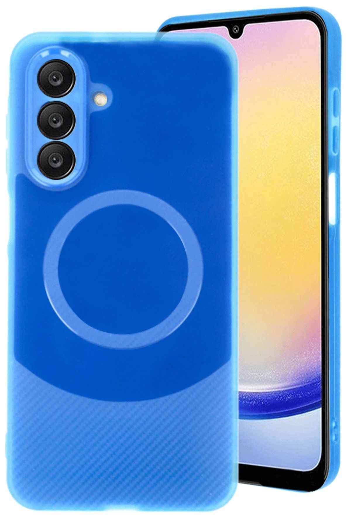 NewFace Samsung A16 5G Kılıf Maya Karbon Kapak - Lacivert FERRG
