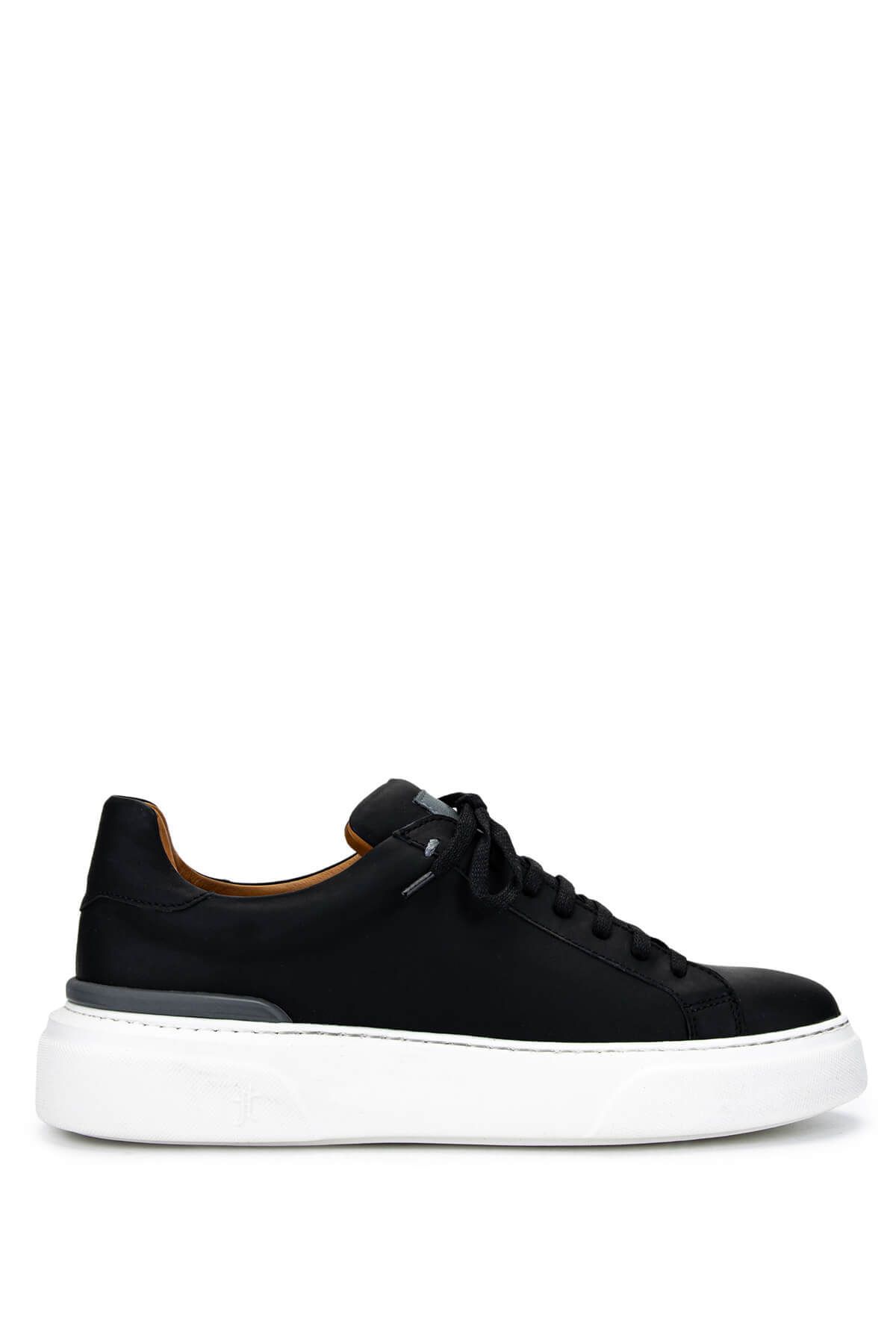 Tamer Tanca Erkek Hakiki Deri Siyah Sneakers & Spor Ayakkabı