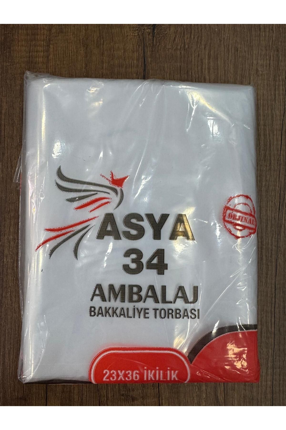 Asya34 Ambalaj Bakkaliye Torbası İkilik Şeffaf Torba Plastik 23x36CM 1kg