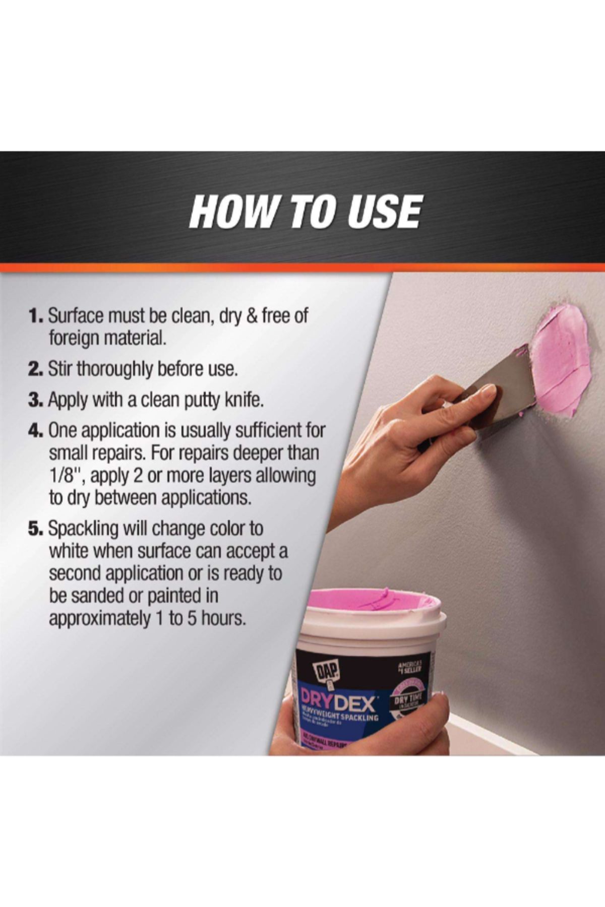 DAP-DryDex Dry Time Indicator Heavyweight Spackling Compound 473 ml 4