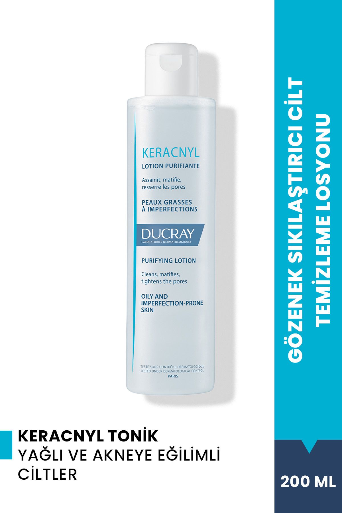 Ducray Yağlı Ve Akneye Eğilimli Ciltler İçin Siyah Nokta Karşıtı,Gözenek Sıkılaştırıcı Tonik 200ml