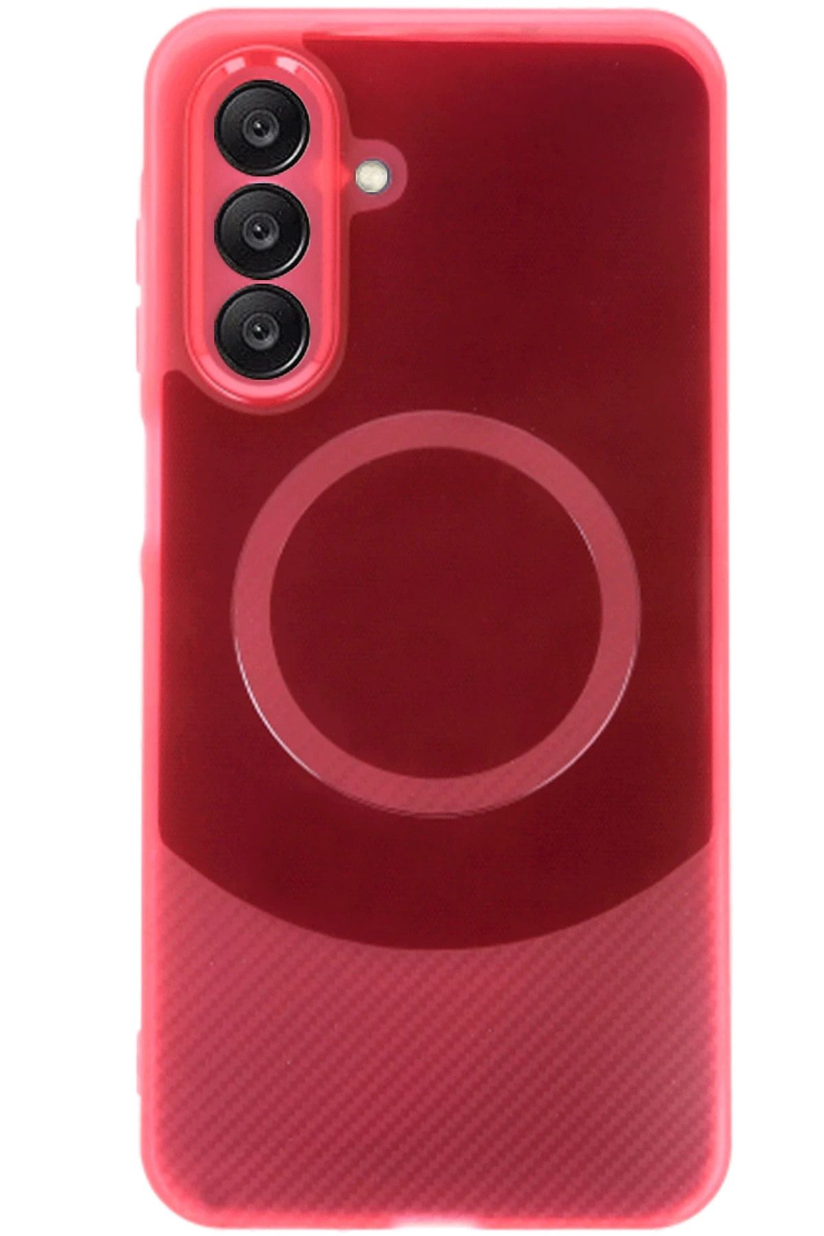 NewFace Samsung A26 Kılıf Maya Karbon Kapak - Bordo FLKRY