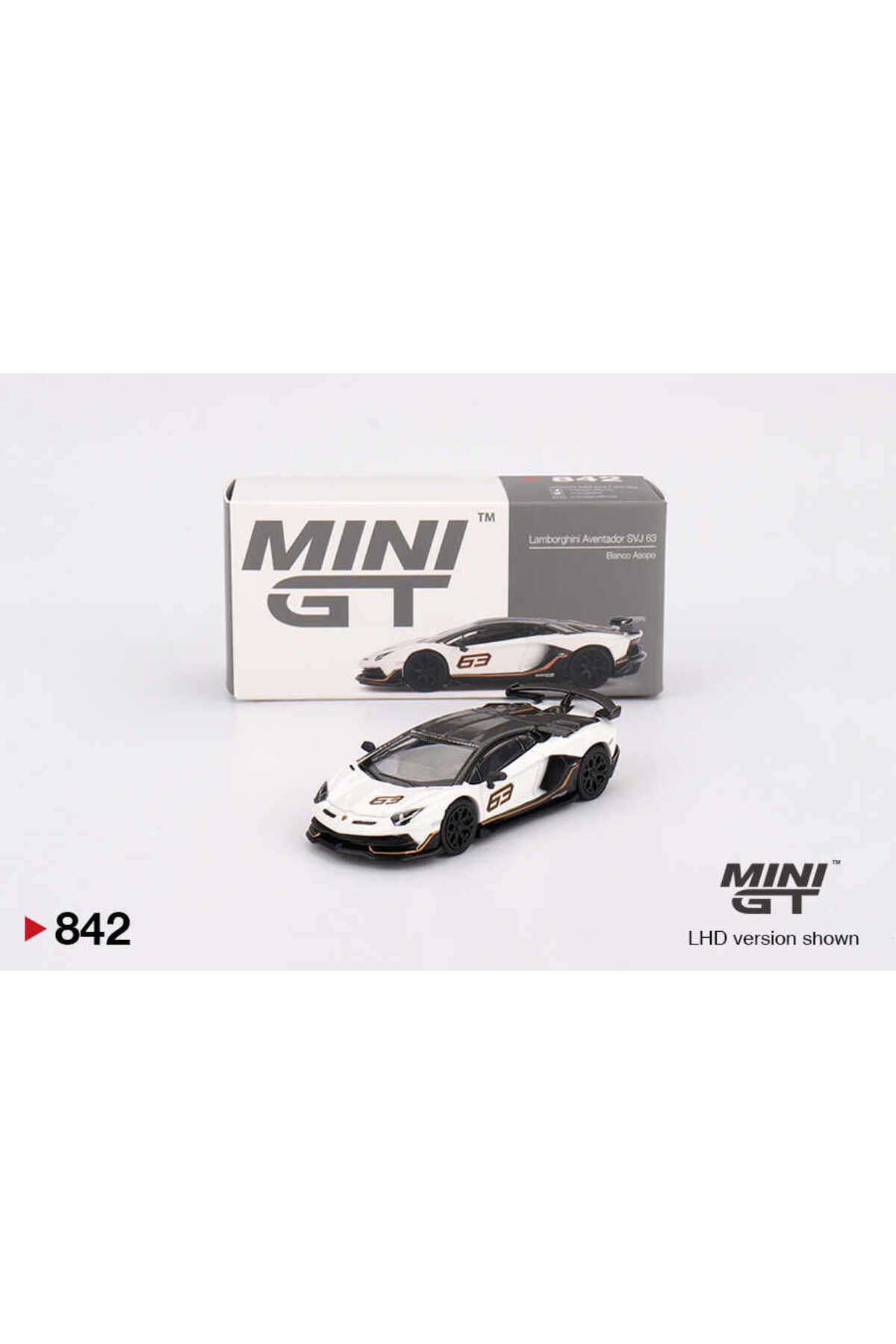 mini gt 1:64 Lamborghini Aventador SVJ 63 – Beyaz Koleksiyon Model Araba