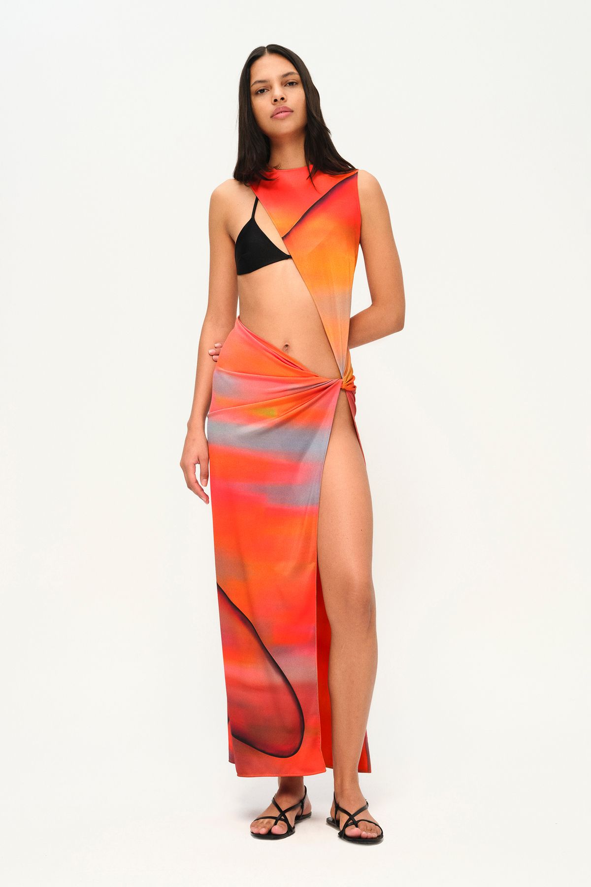 Khela The Label Hot Streak Sunset Desenli Plaj Elbisesi