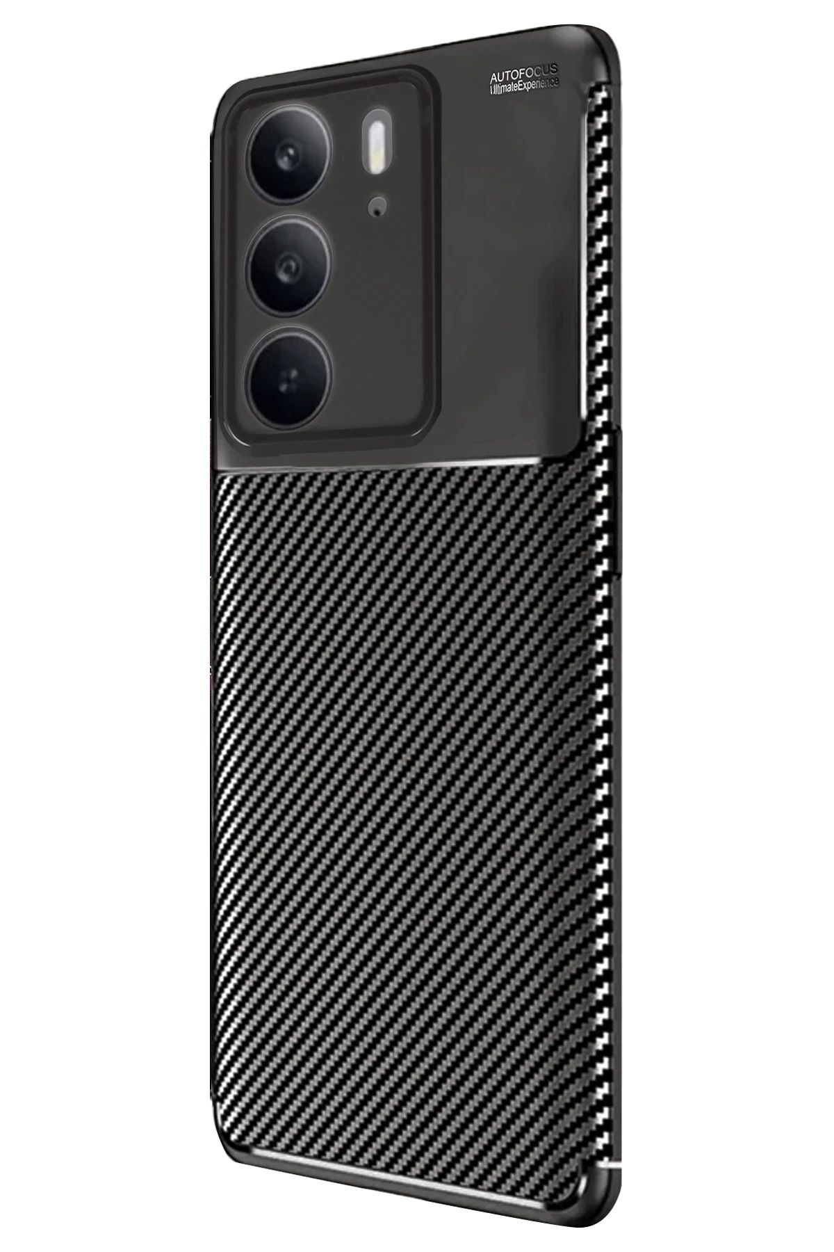 NewFace Realme C75 4G Auto Focus Karbon Kapak - Siyah MRAYD