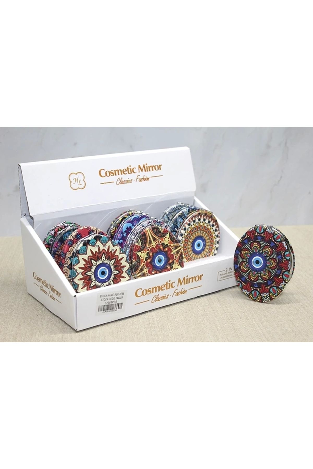 ShopNova Taşlı El Aynası Oval İnce Alk3765