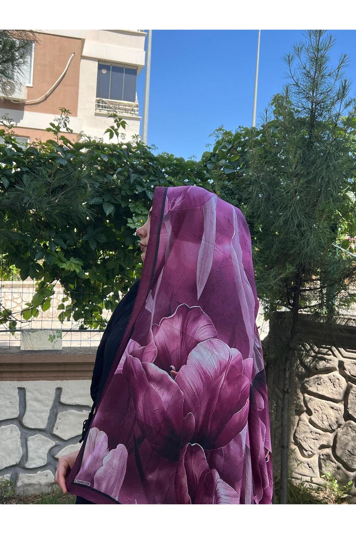 Organic Scarfs camelllia Bambu Kraş Şal