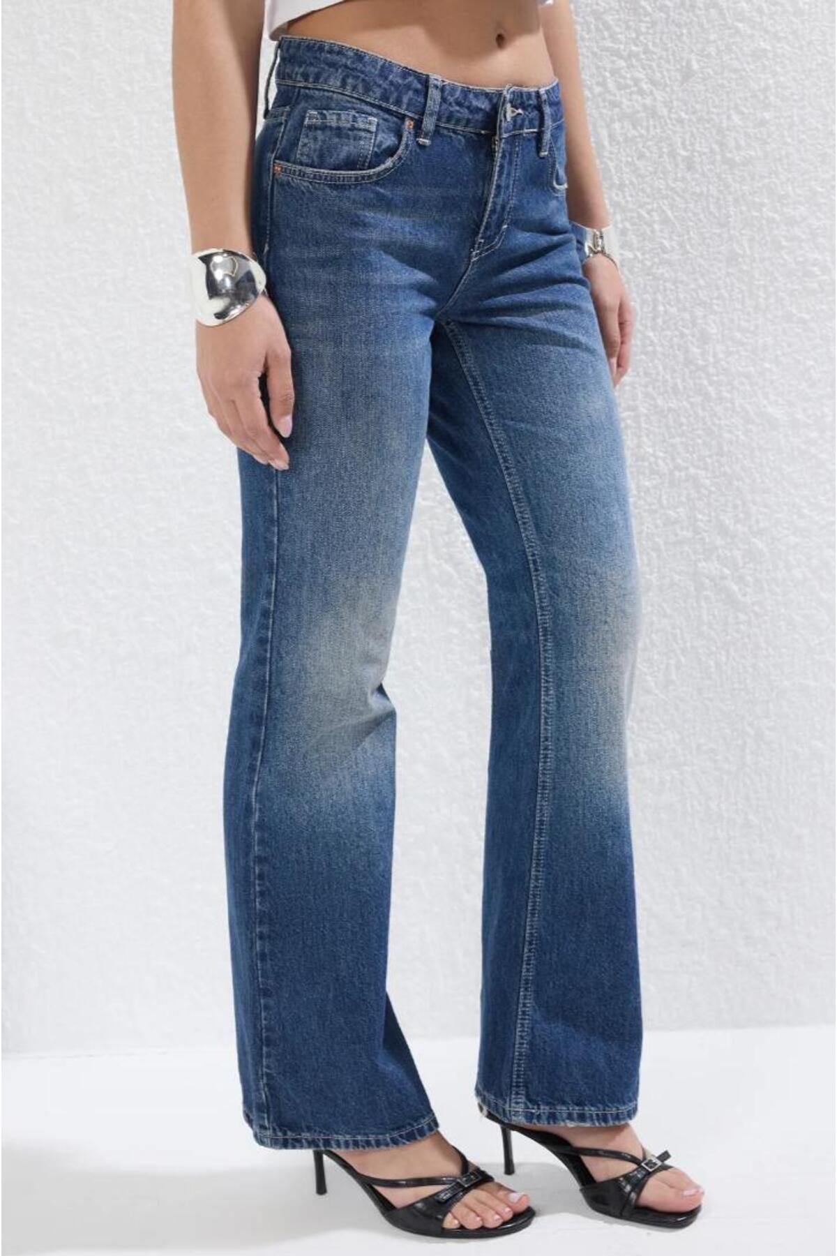 KARACAN COMPANY Düşük Bel Flare Jeans