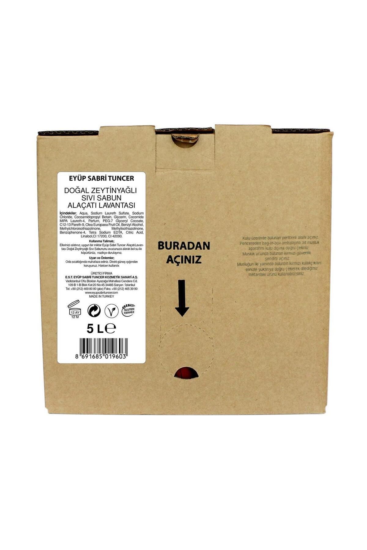Eyüp Sabri Tuncer Alaçatı Lavantası Doğal Zeytinyağlı Sıvı Sabun 5 Litre - Bag İn Box