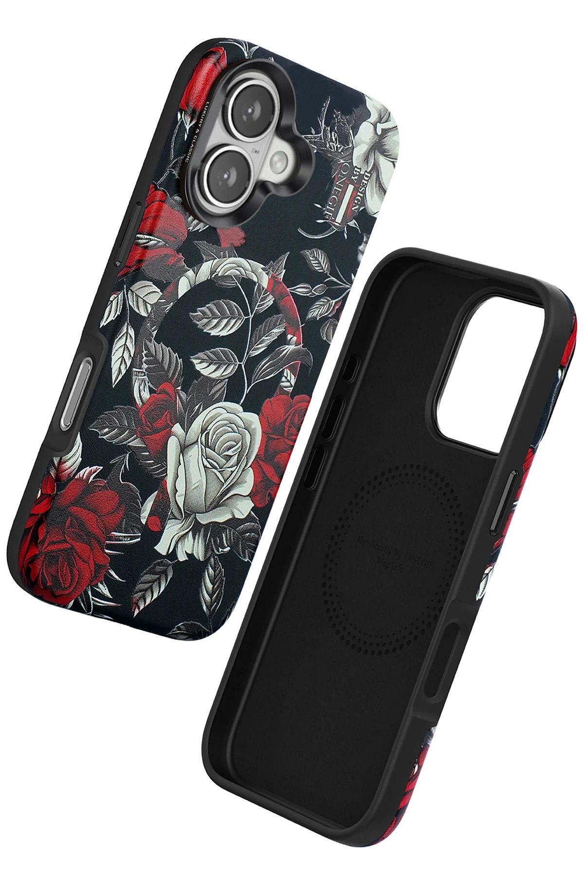 ONEGIF iPhone 16 Flower Series Magsafe Kapak - Siyah FERRG