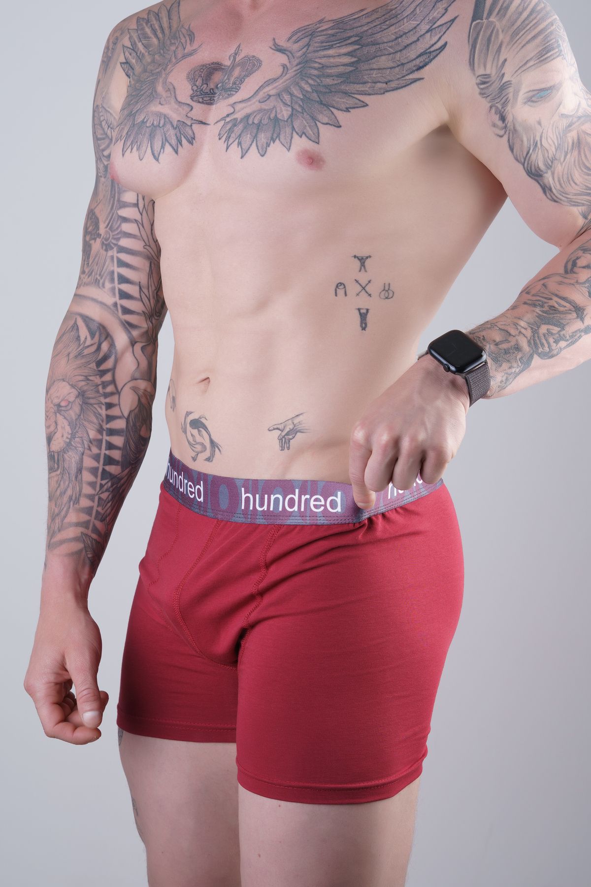 Hundred Erkek 3'lü Premium Pamuklu Boxer