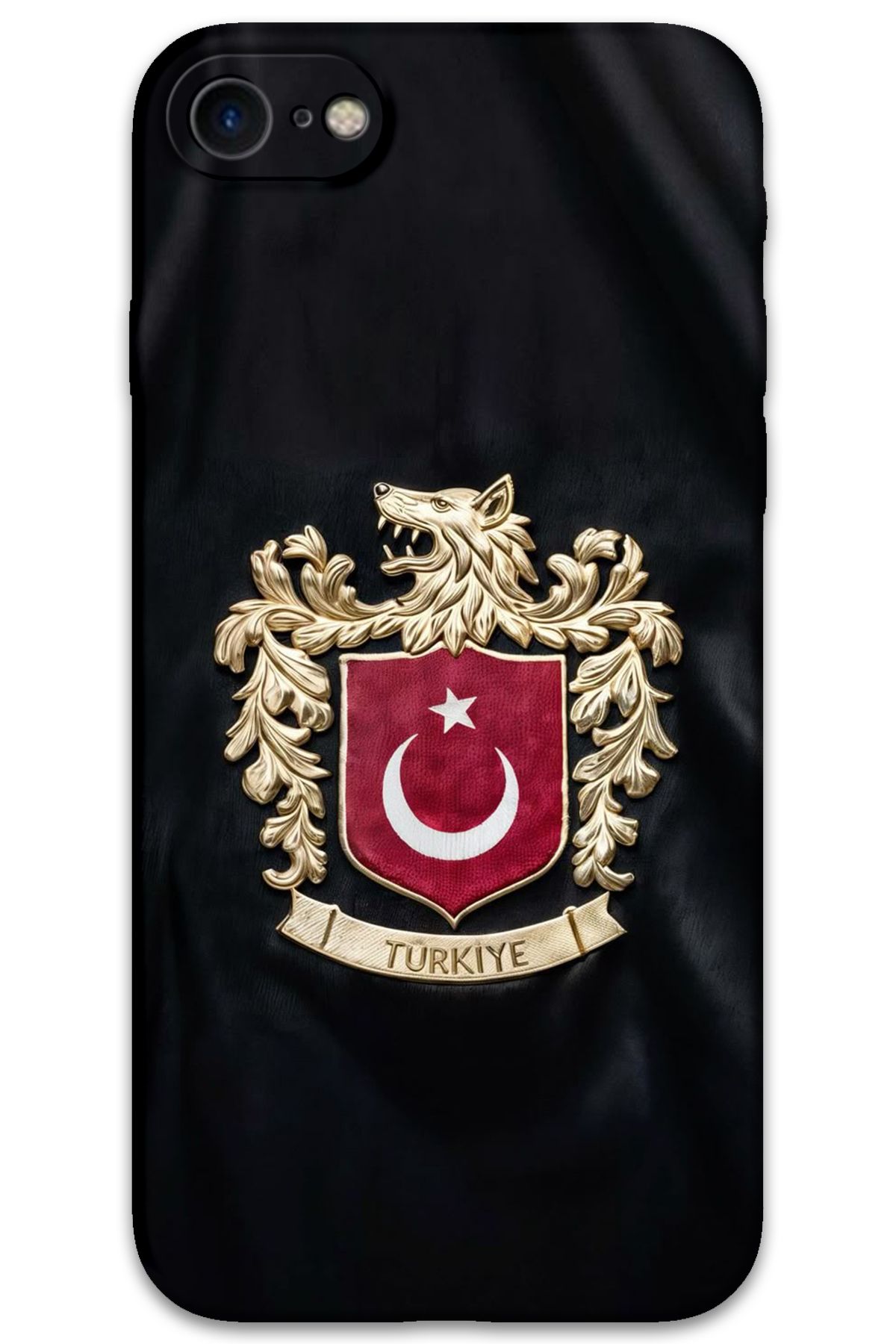 Gramaphone iPhone SE 2020 Uyumlu Türk Desenli Telefon Kılıfı + Ekran Koruyucu - 5855