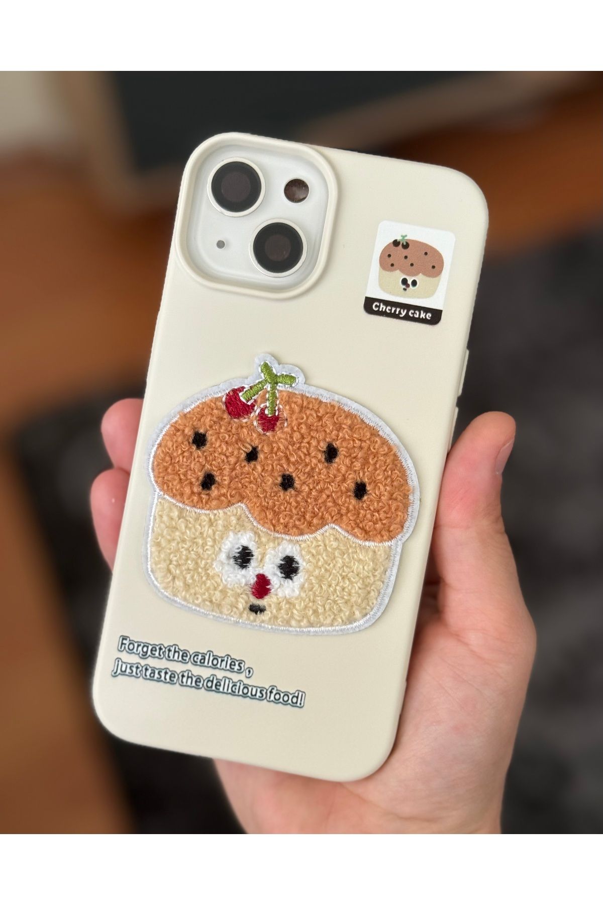 FİŞNEİLETİŞİM İPHONE 15 UYUMLU CHERRY COOKİE KILIF (İÇİ KADİFE)