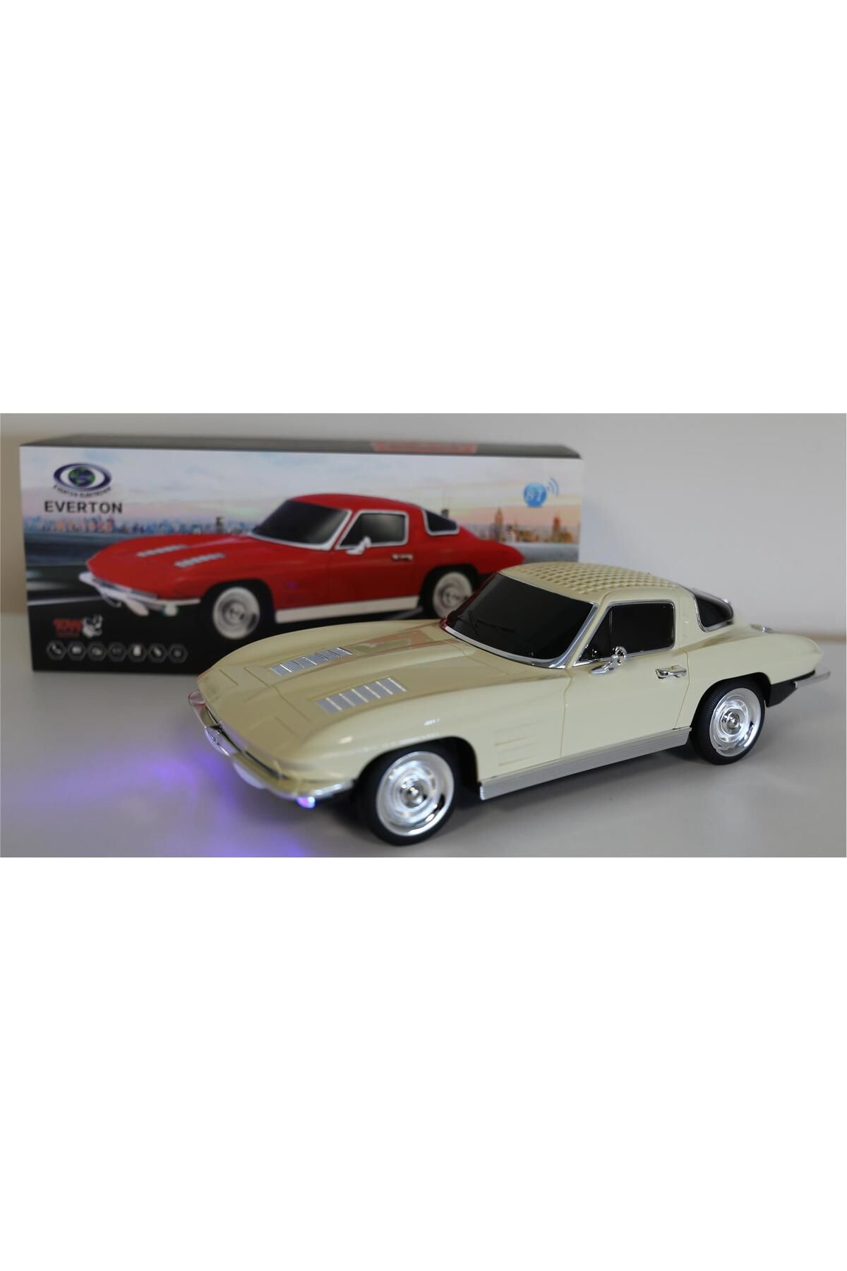 Everton Rt-1956 Bej Arabalı Bluetooth Fm-Usb-Tf-Aux Şarjlı Nostaljik Radyo