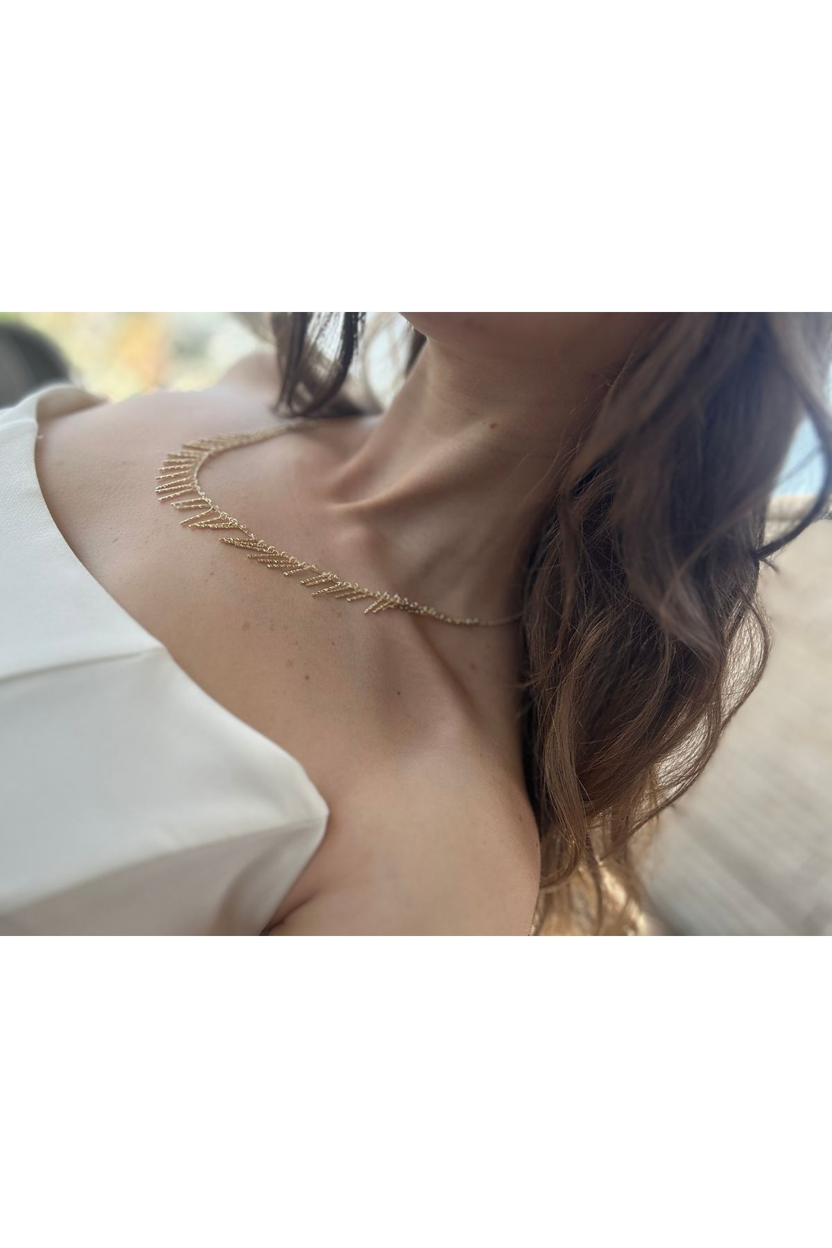 The Fine Store 14K Altın Kaplama Işıltı Kolye