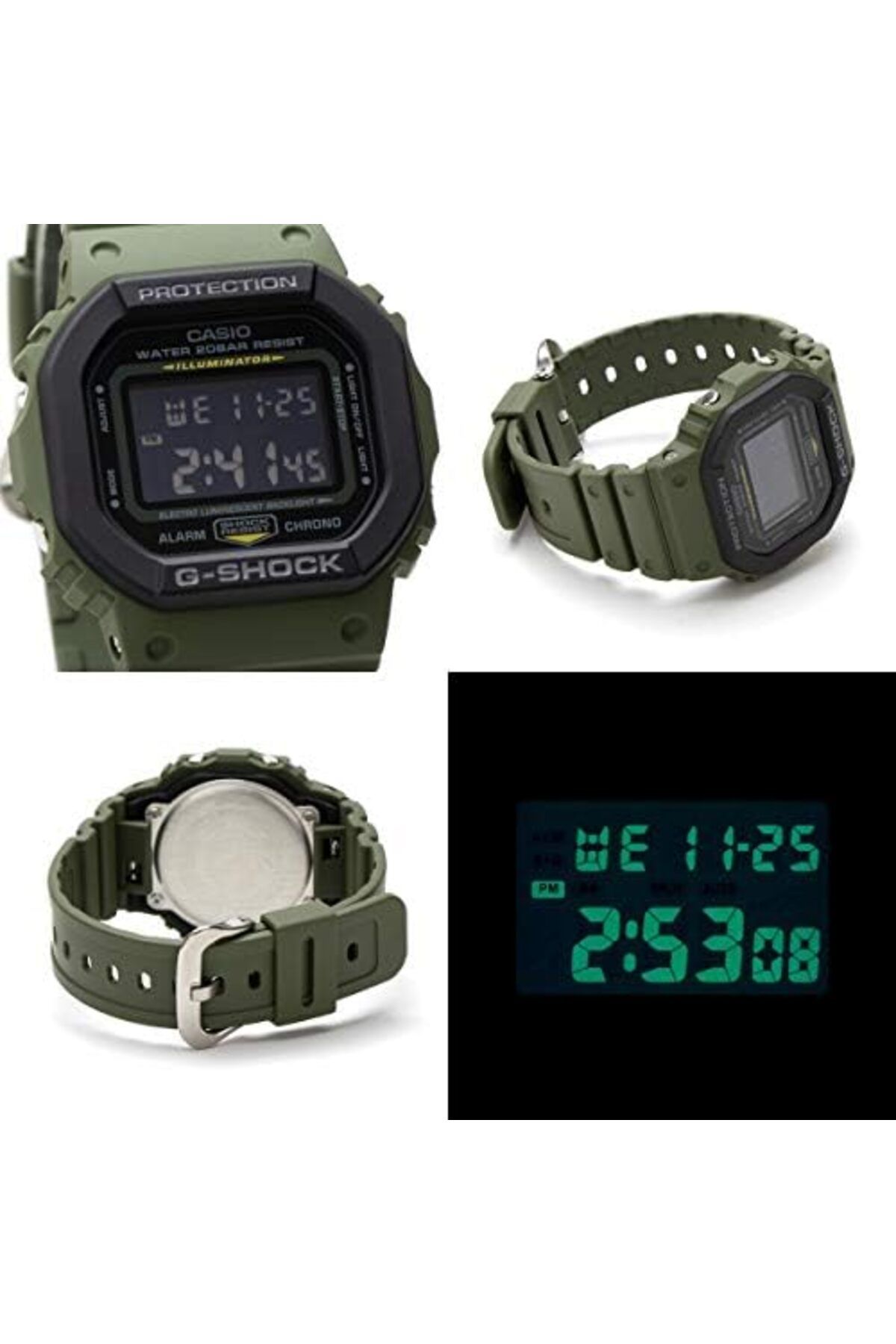 G-SHOCK-Gshock Unity Color Military Green DW-5610SU-3ER Square Digital Khaki Men's Watch 2