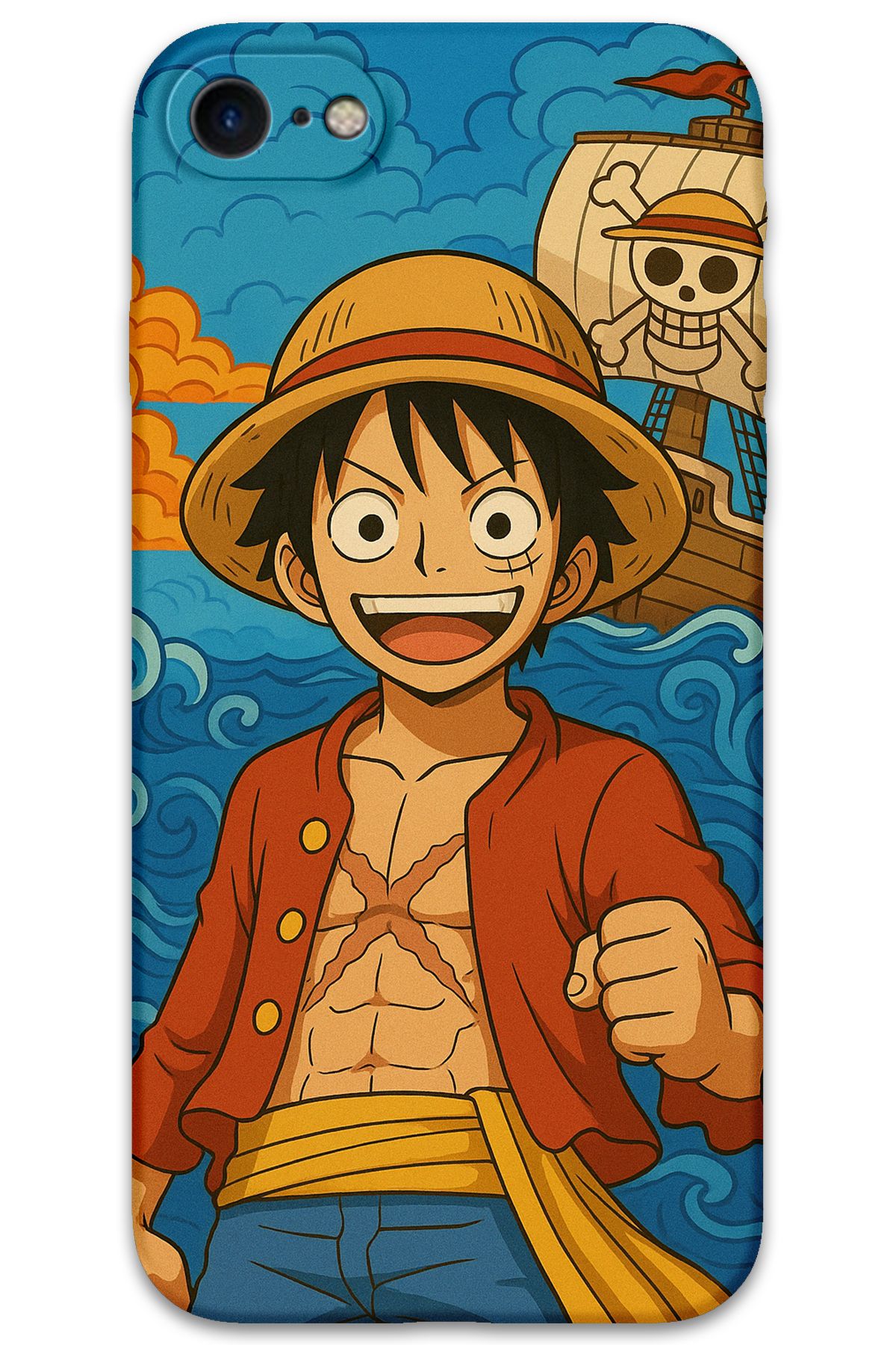 Gramaphone iPhone SE 2020 Uyumlu Anime Desenli Telefon Kılıfı + Ekran Koruyucu - 5753