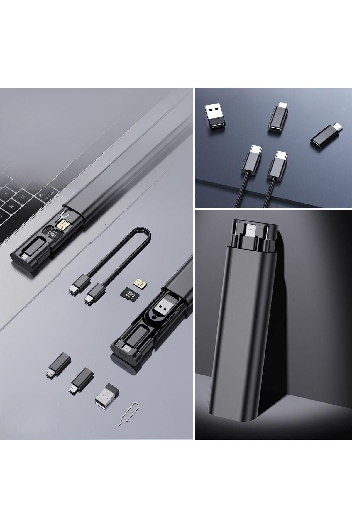 Modafiks Cep Tipi 60W Bas Aç Type-Cİphone ŞarjMicro USB Hızlı Şarj Data Kablo Seti (4767)