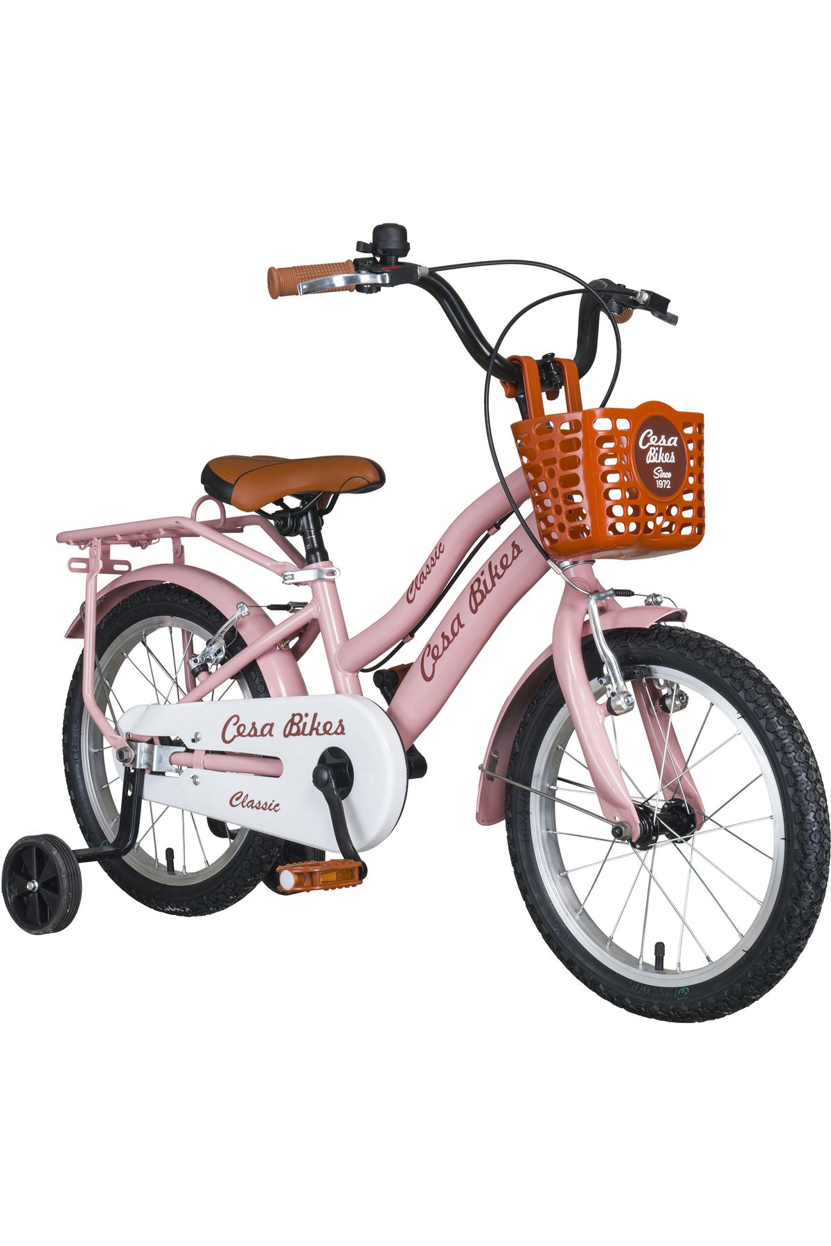 Cesa Bisiklet Cesa Bikes Bagajlı Demir Çamurluk 16 jant 4-7 Yaş Pastel PEMBE Çocuk Bisikleti