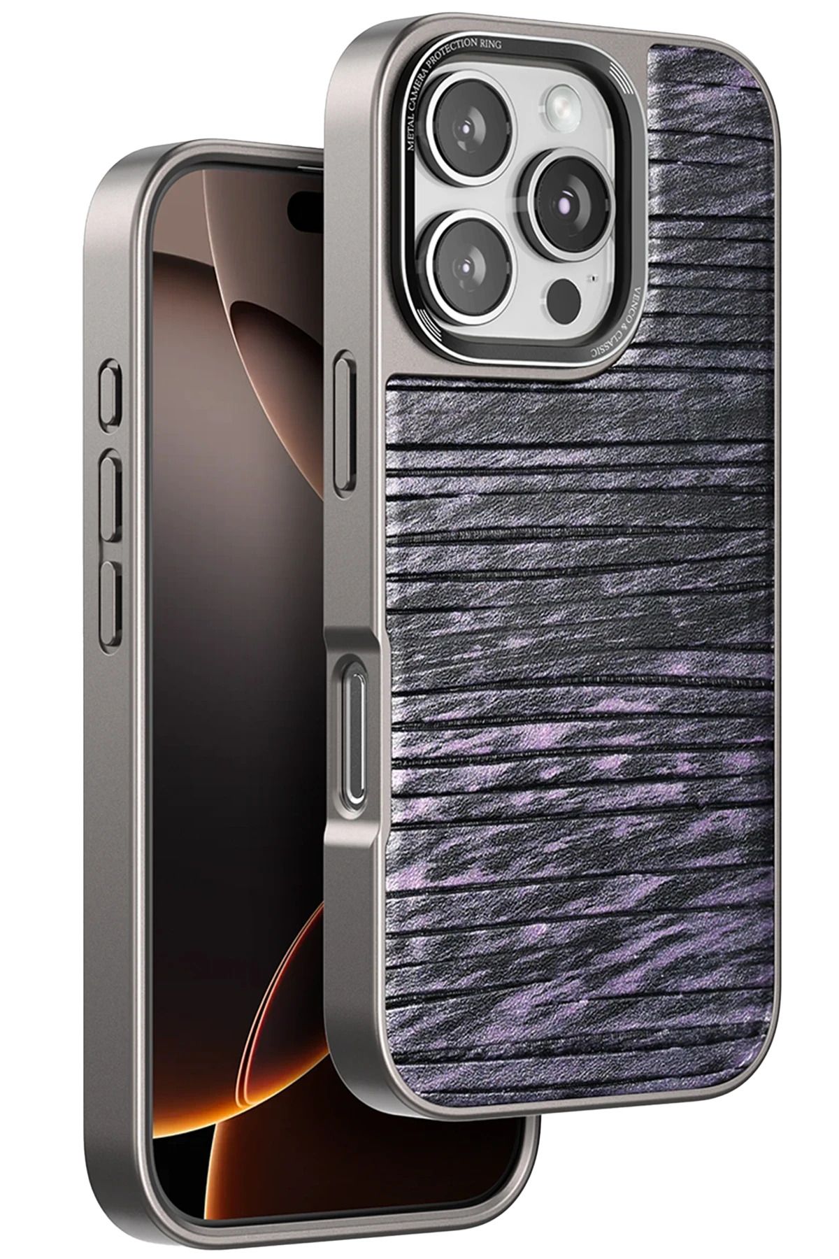 venco iPhone 16 Pro Wave Kapak - Derin Mor FERRG