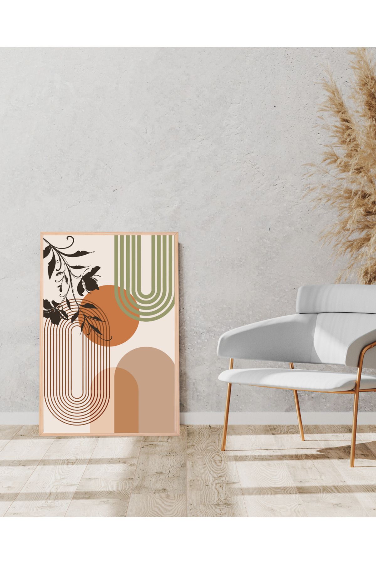 Tuba Decor Tek parça Ahşap Çerçeve Görünümlü MDF Tablo