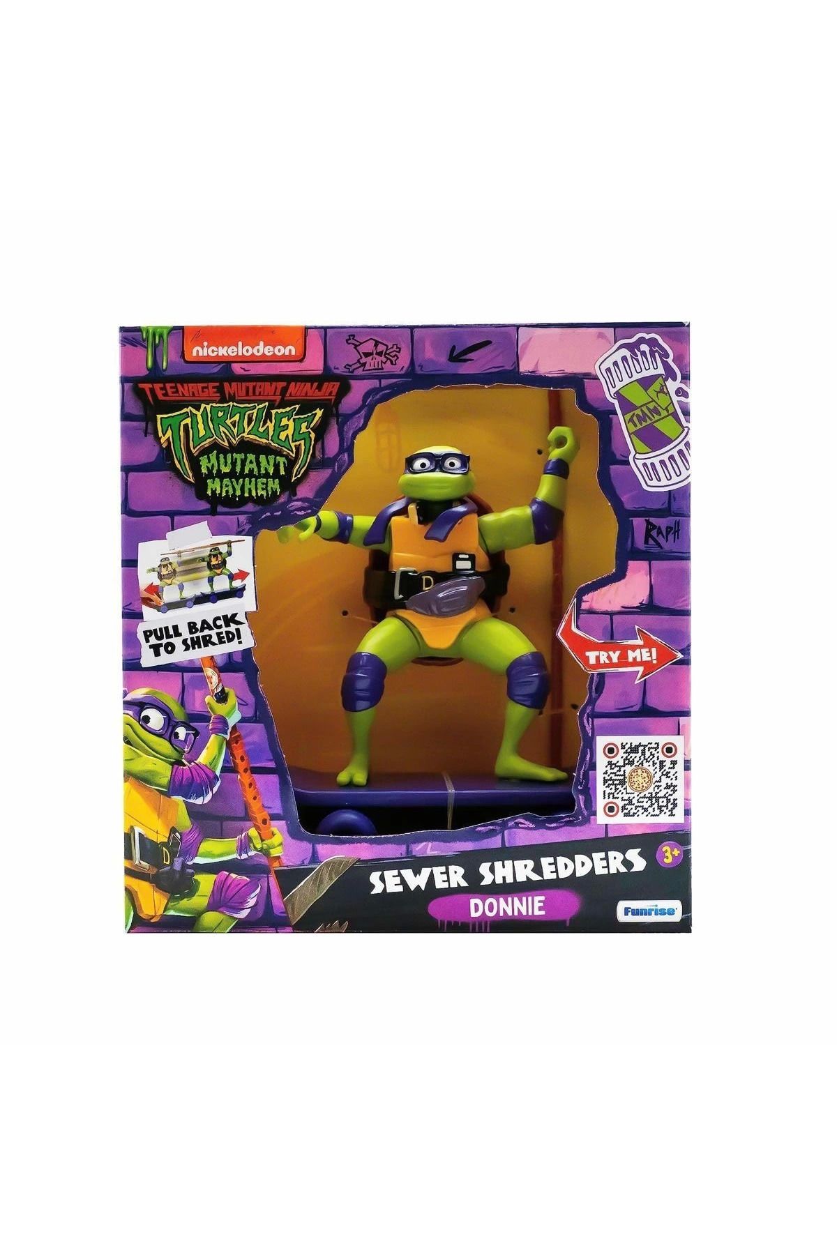 Emperium TU814001 TMNT Ninja Kaplumbağalar Çek Bırak Kaykay Figür - 71055