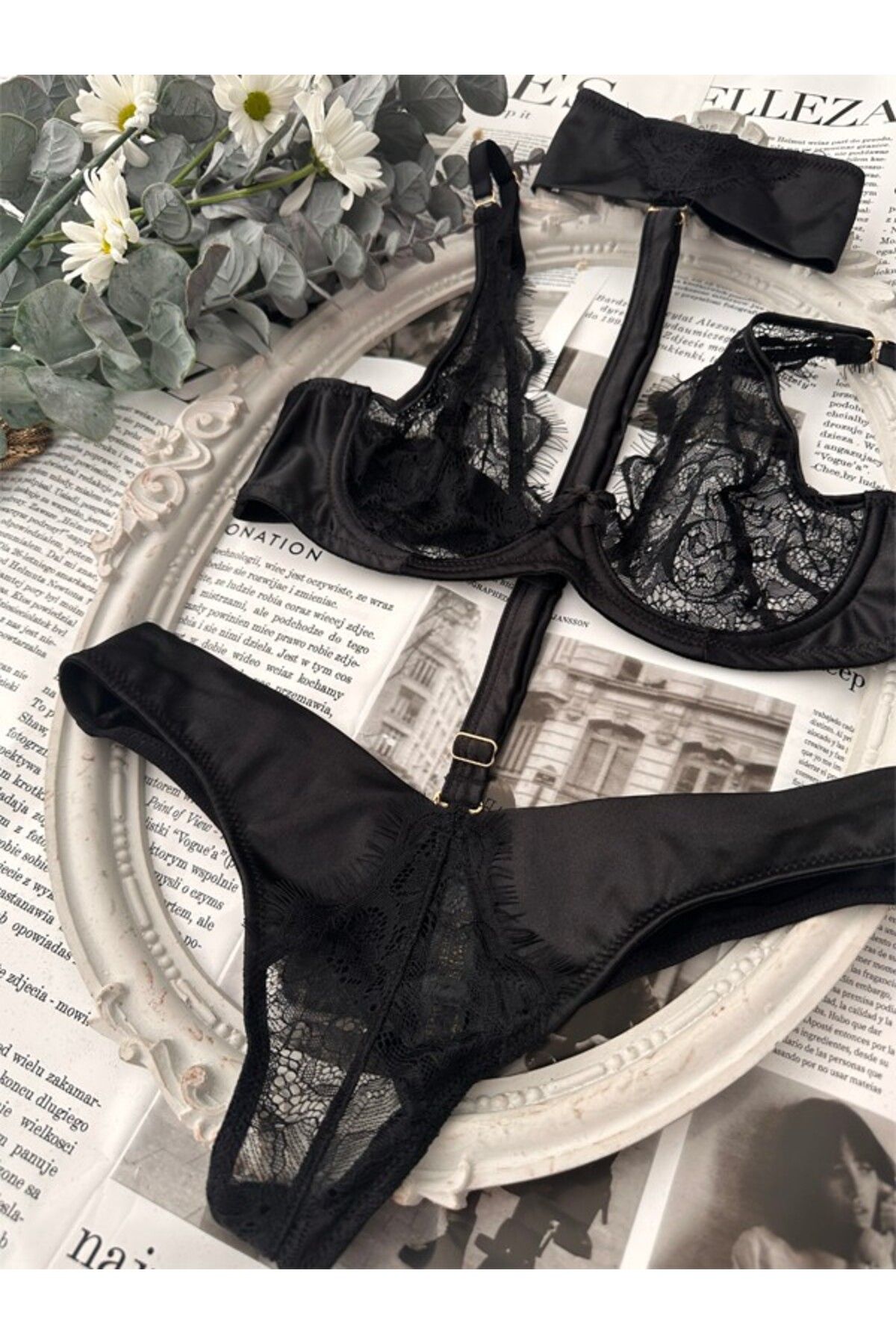 Delar Luxury Elixir Dantel Dokulu Bralet İç Çamaşır Takımı