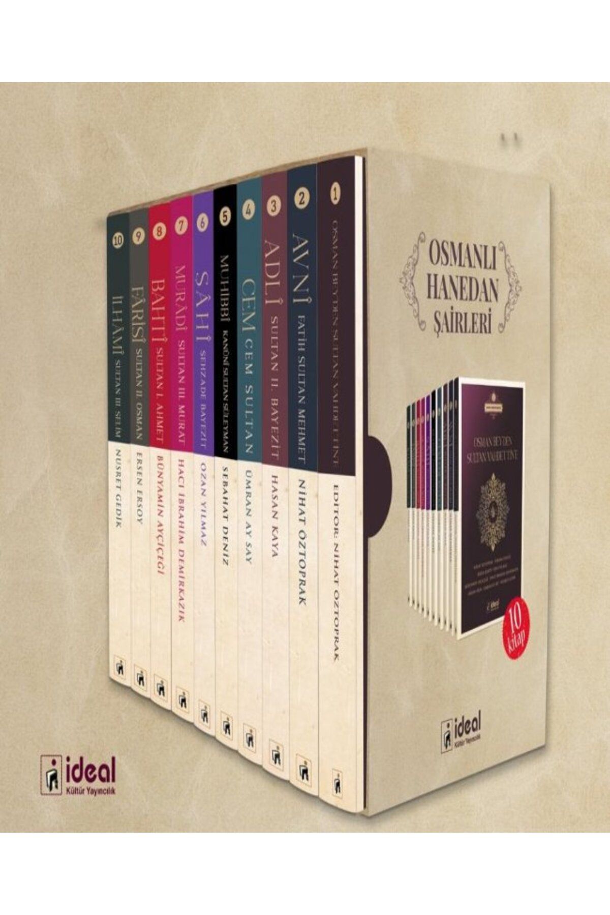 İdeal Kültür Yayıncılık Osmanlı Hanedan Şairleri Serisi 10 Kitap Kutulu Set