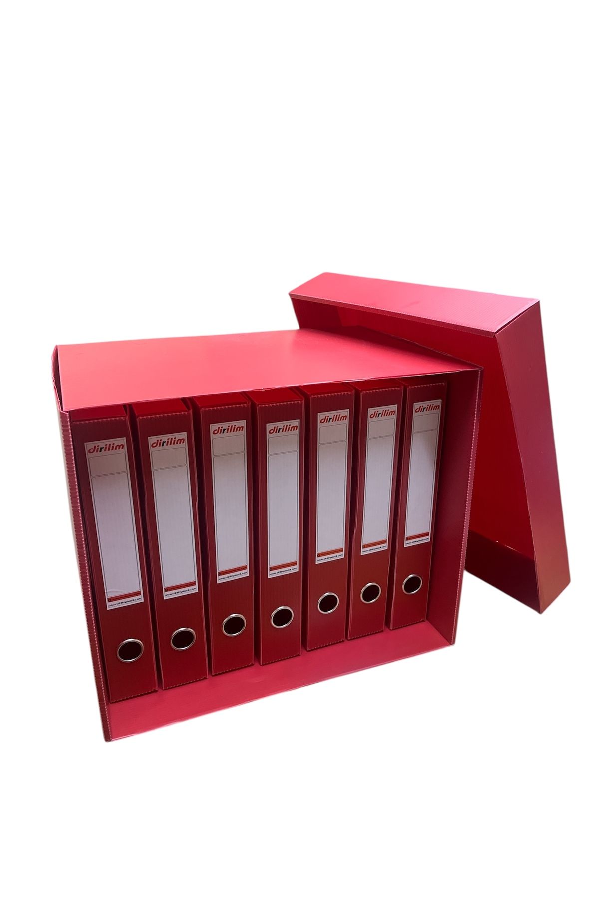 dirilim plastik-Dirilim Archive Box and Folder Set 42X35X30Cm and 7Pcs 29X5X32 Red Archive Set 5