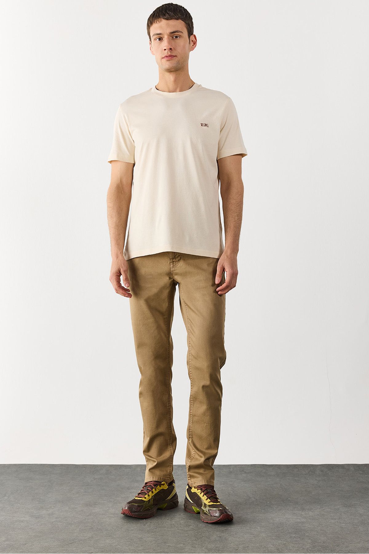 VENA Richard Slim Fit 5 Cep Parça Boya Pantolon - CAMEL