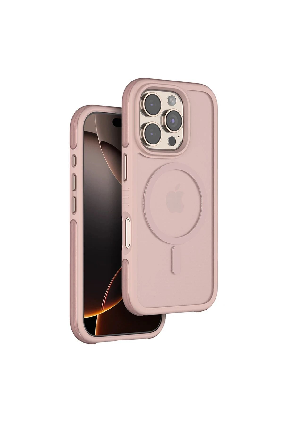 venco iPhone 16 Pro Max Orbit Magsafe Kapak - Rose Gold FERRG