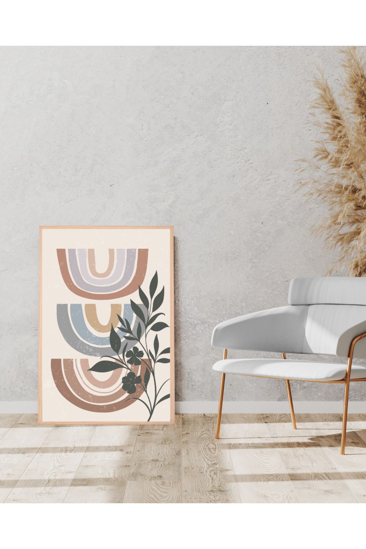 Tuba Decor Tek parça Ahşap Çerçeve Görünümlü MDF Tablo