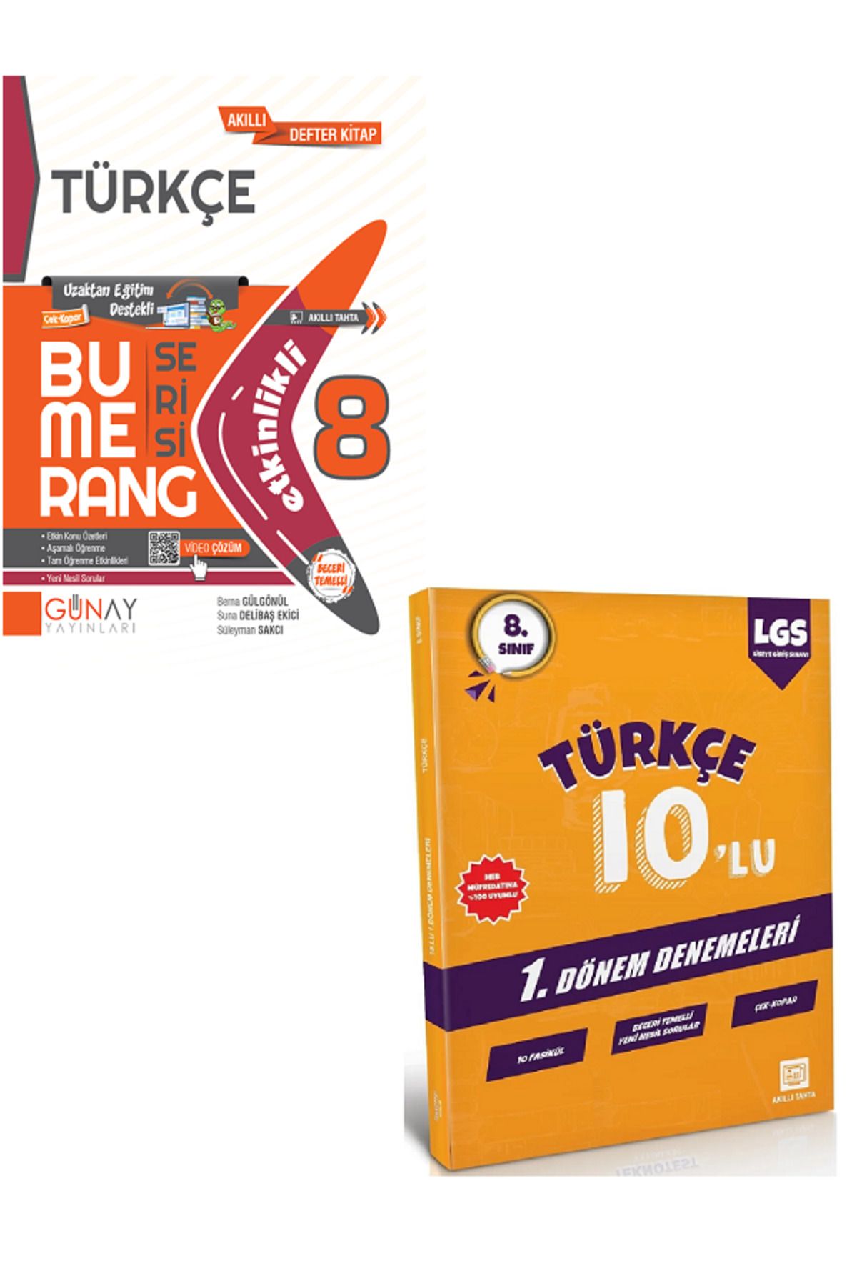 Efsane Yayınları 8.Sınıf Günay Etkinlikli TÜRKÇE Bumerang Serisi + 8.Sınıf 10'Lu TÜRKÇE Deneme HEDİYE - 2 KİTAP