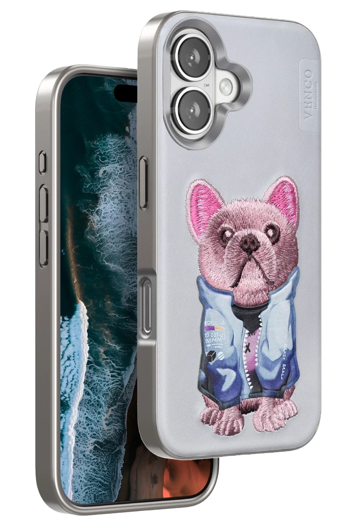 venco iPhone 16 Cute Desenli Kapak - Kahverengi FERRG