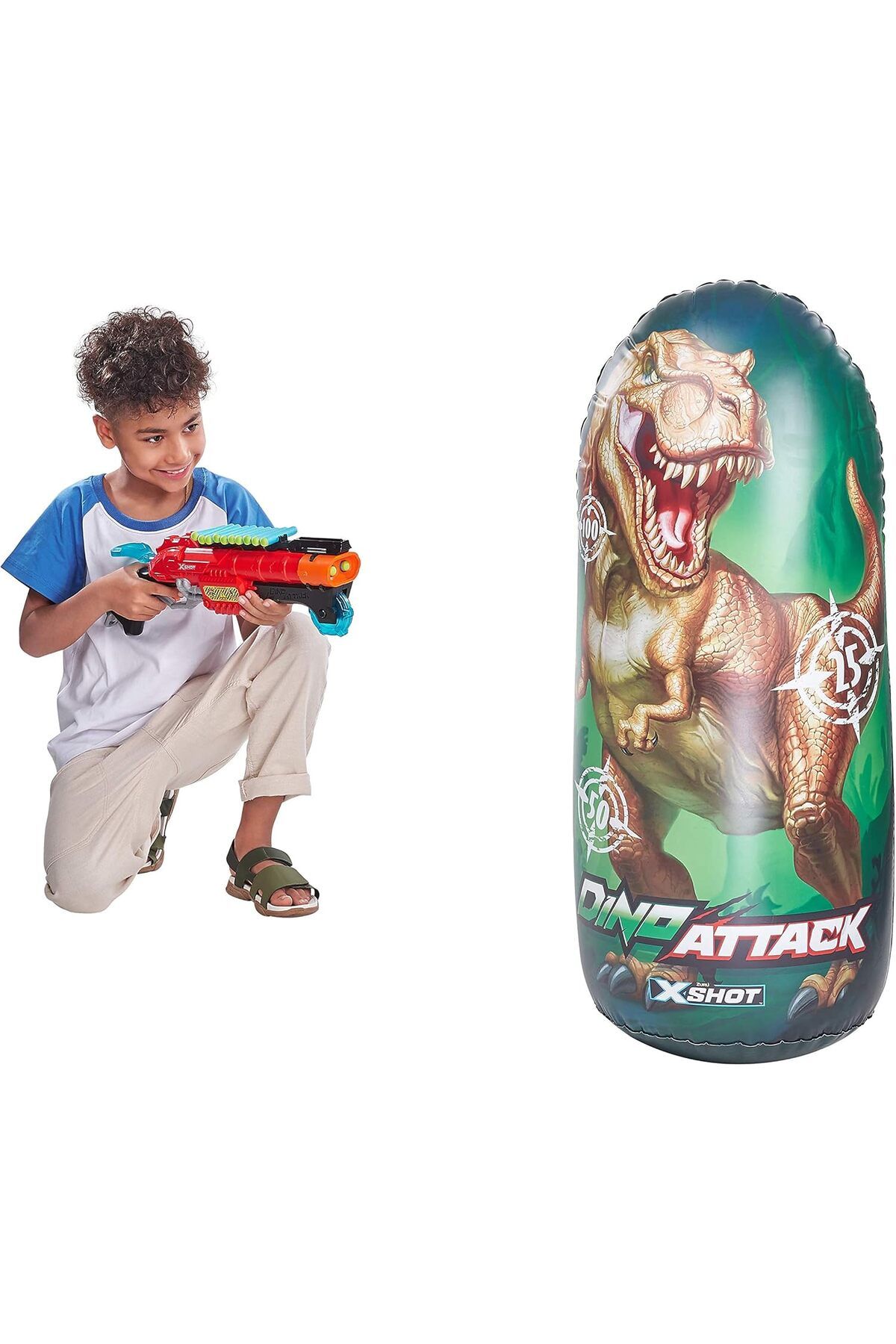 X-Shot-Dino Target Practice - Inflatable target for Nerf, green for kids, X-Shot 4